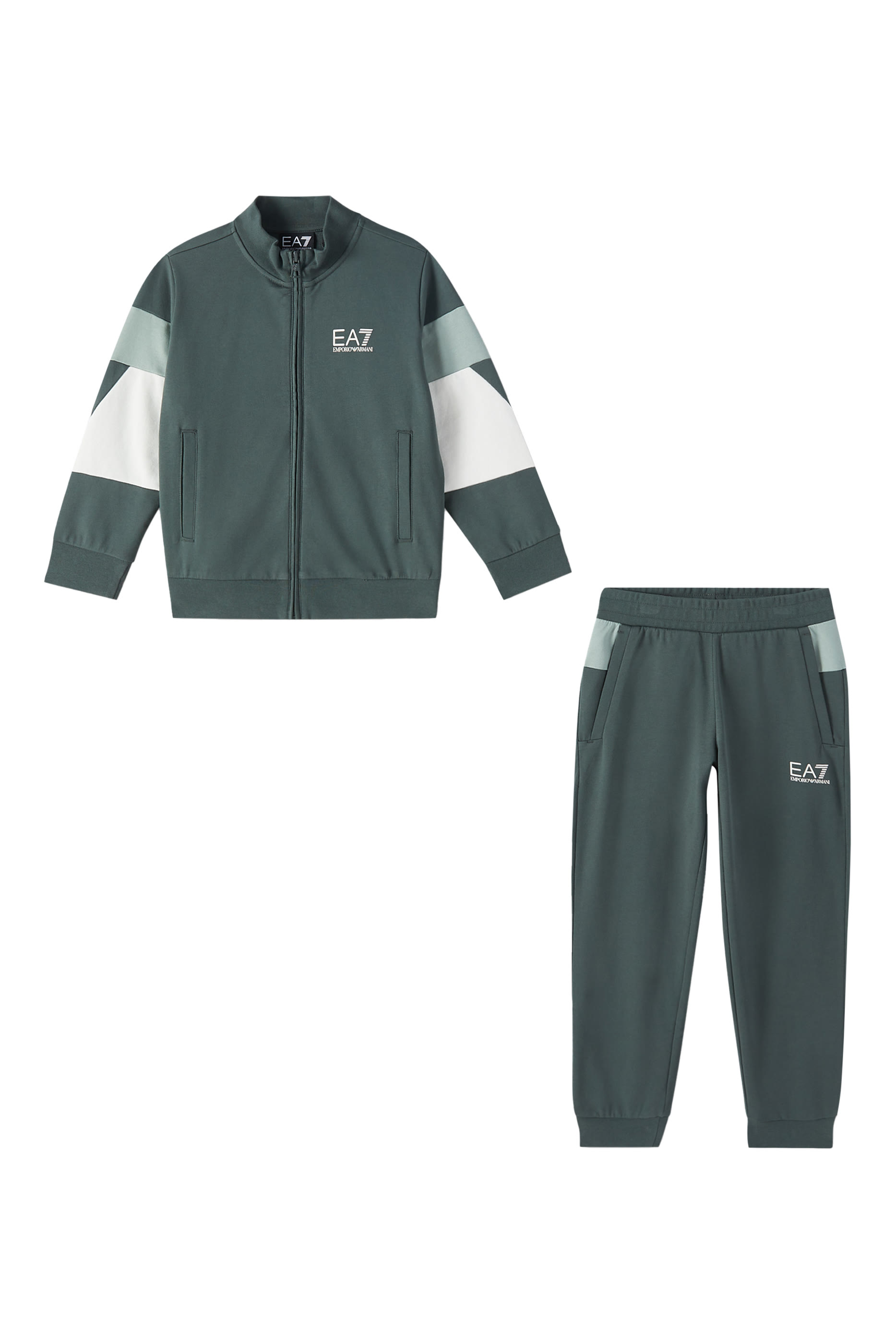 Kids EA7 Color-Block Tracksuit Set