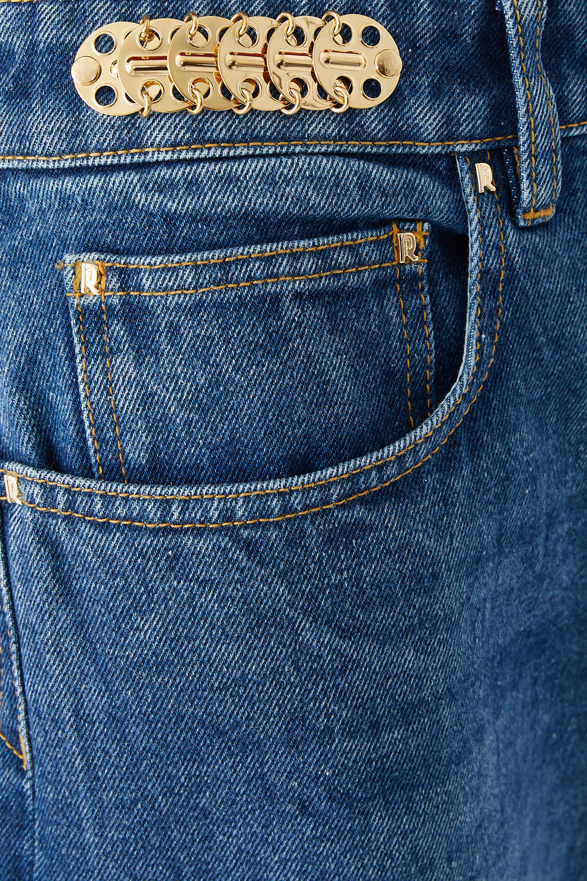 Straight-Cut Denim Jeans