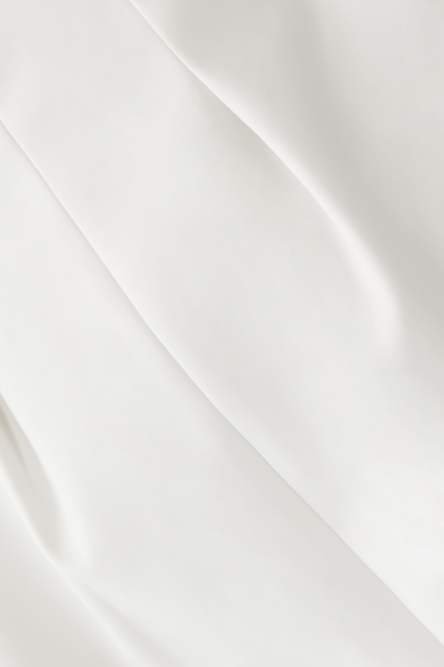 Couture Cotton Blend Dress with Pleats