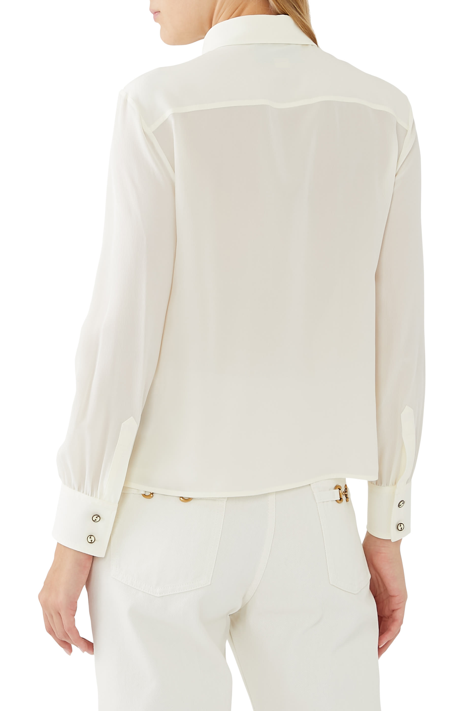 Cr&ecirc;pe de Chine Silk Shirt