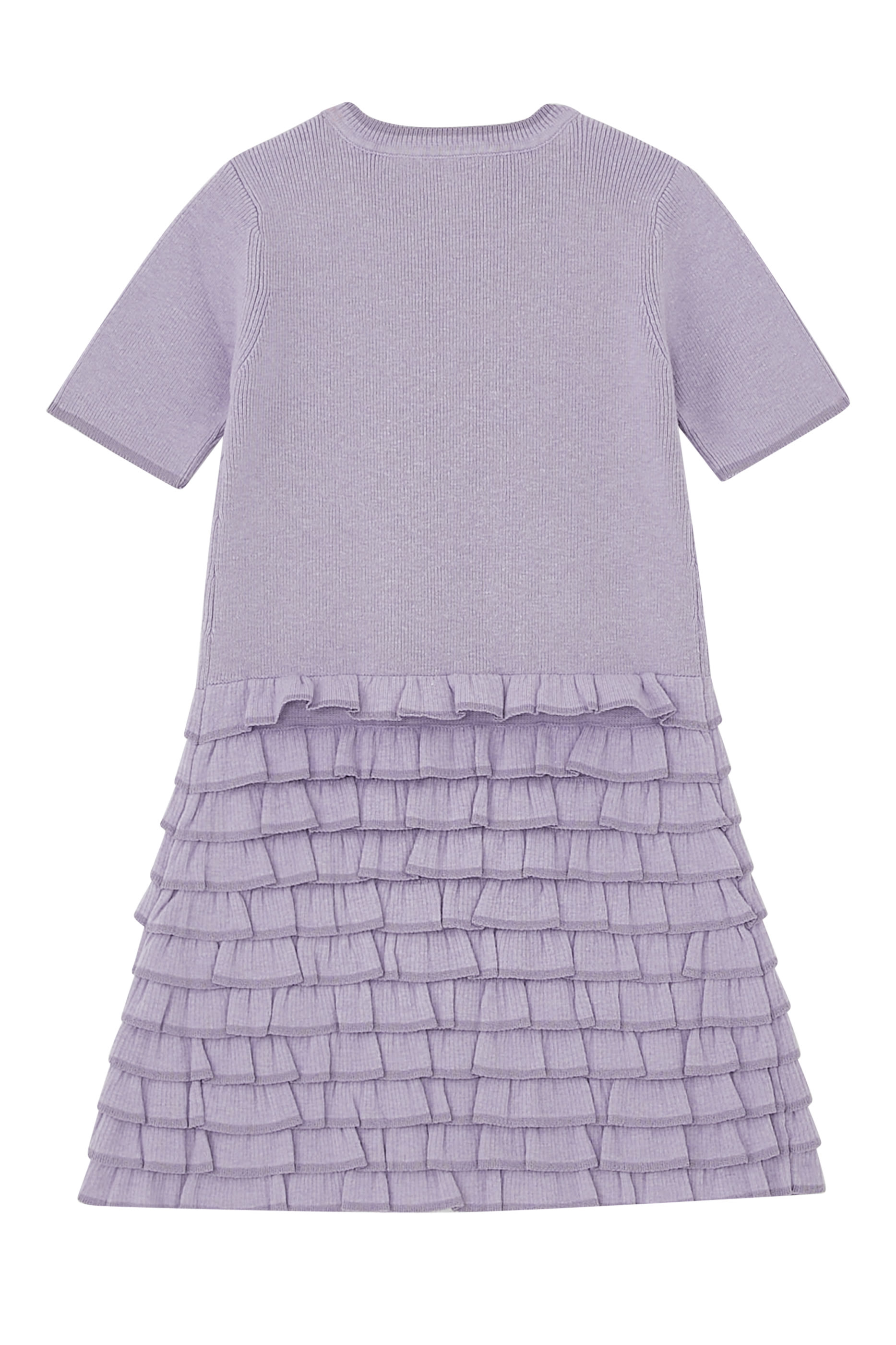 Kids Knit Dress with Flounces and Ruffles