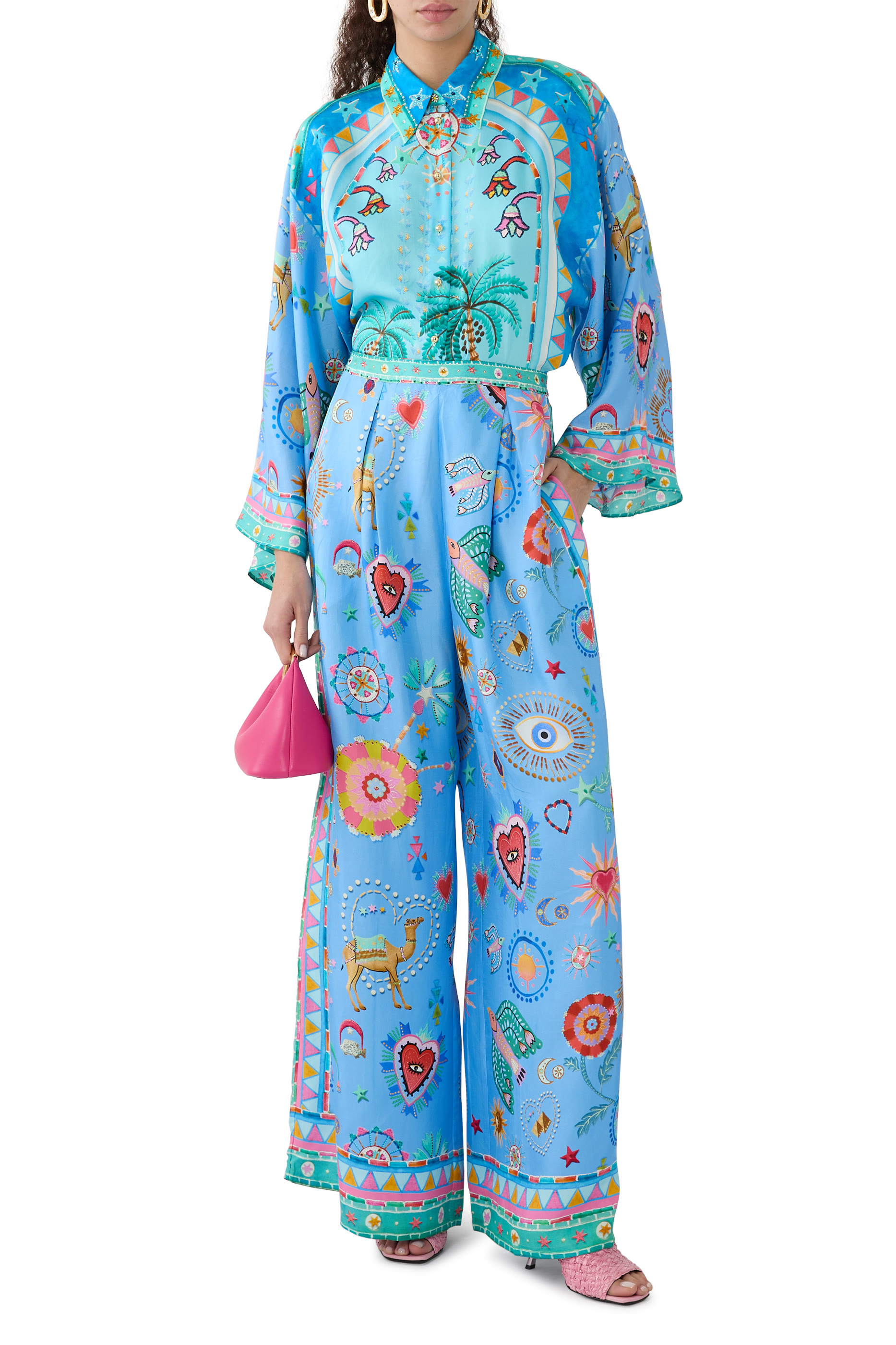 A Painted Village Tuck Front Pants