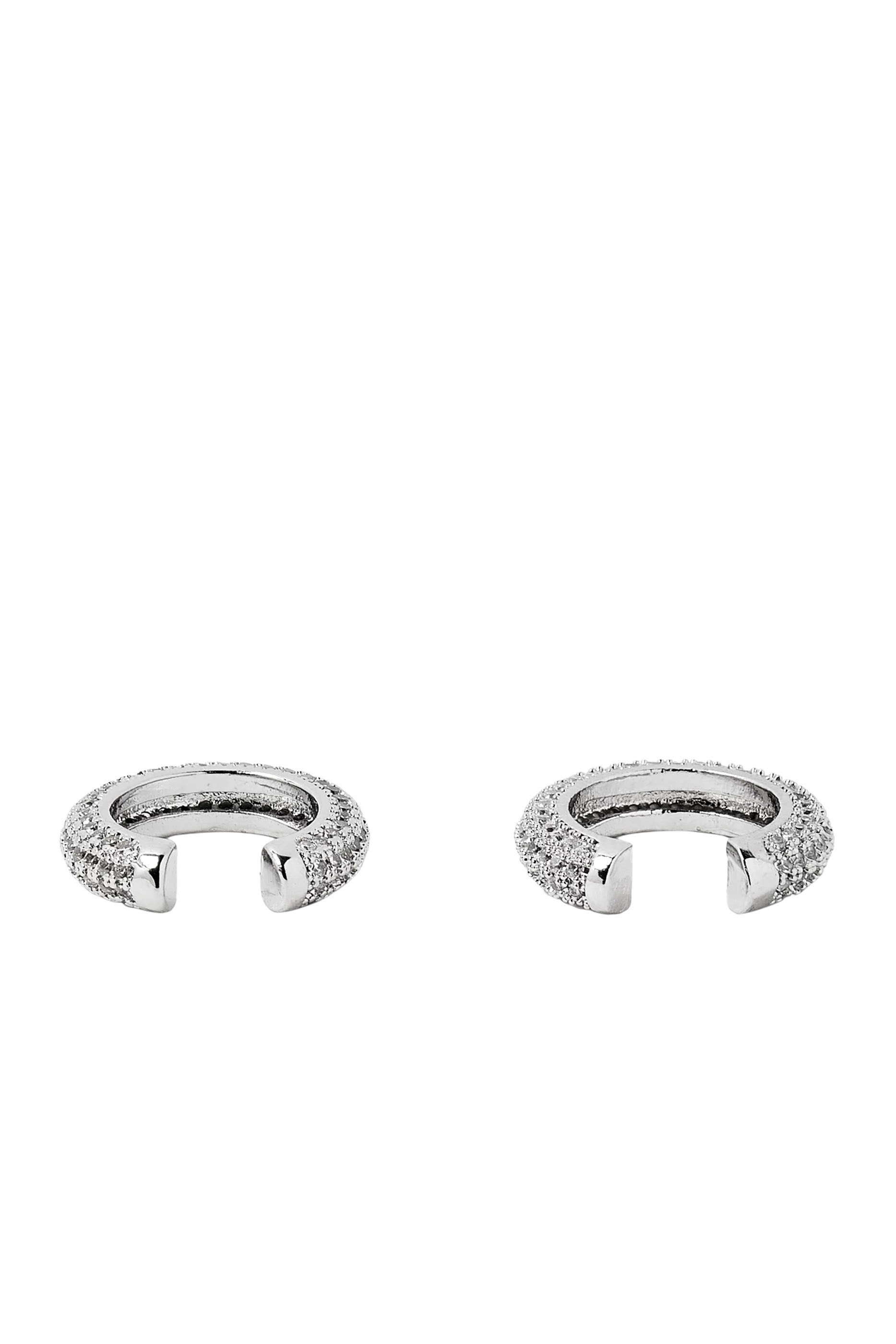 Micro Pave Ear Cuffs, Silver Plated & Cubic Zirconia