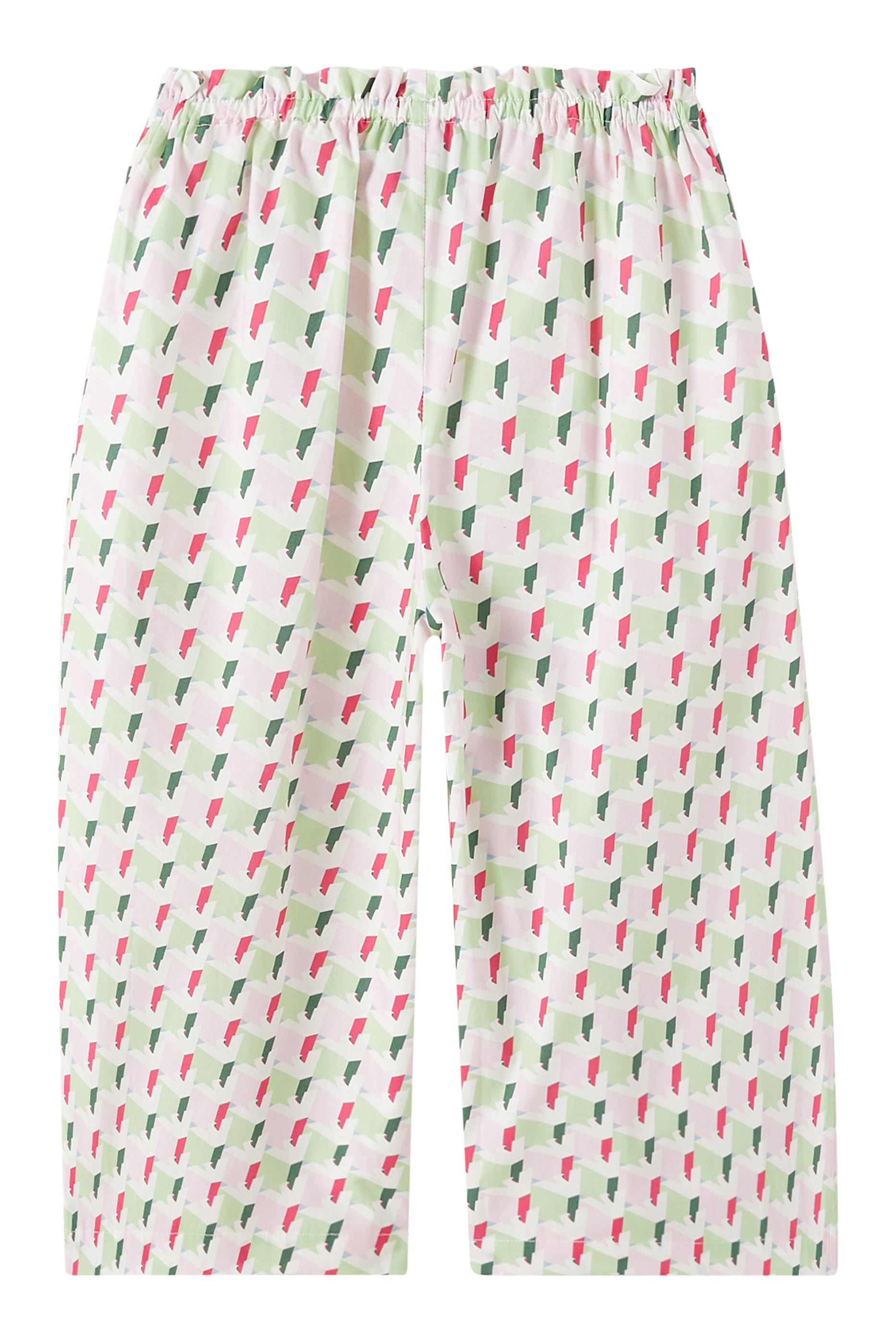 Kids Eagle Logo Wide-Leg Cropped Trousers