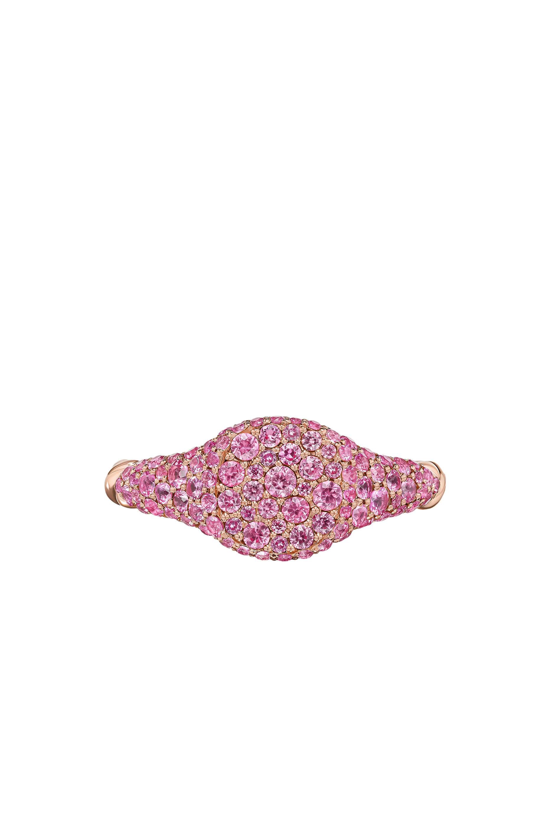 Petite Pinky Ring, 18k Rose Gold & Pink Sapphires