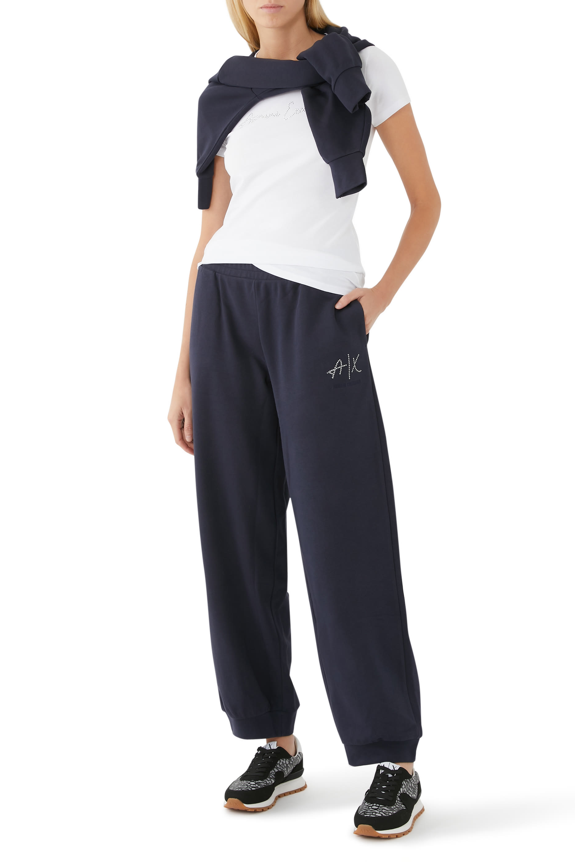 Route 66 Embellished AX Logo T-Shirt