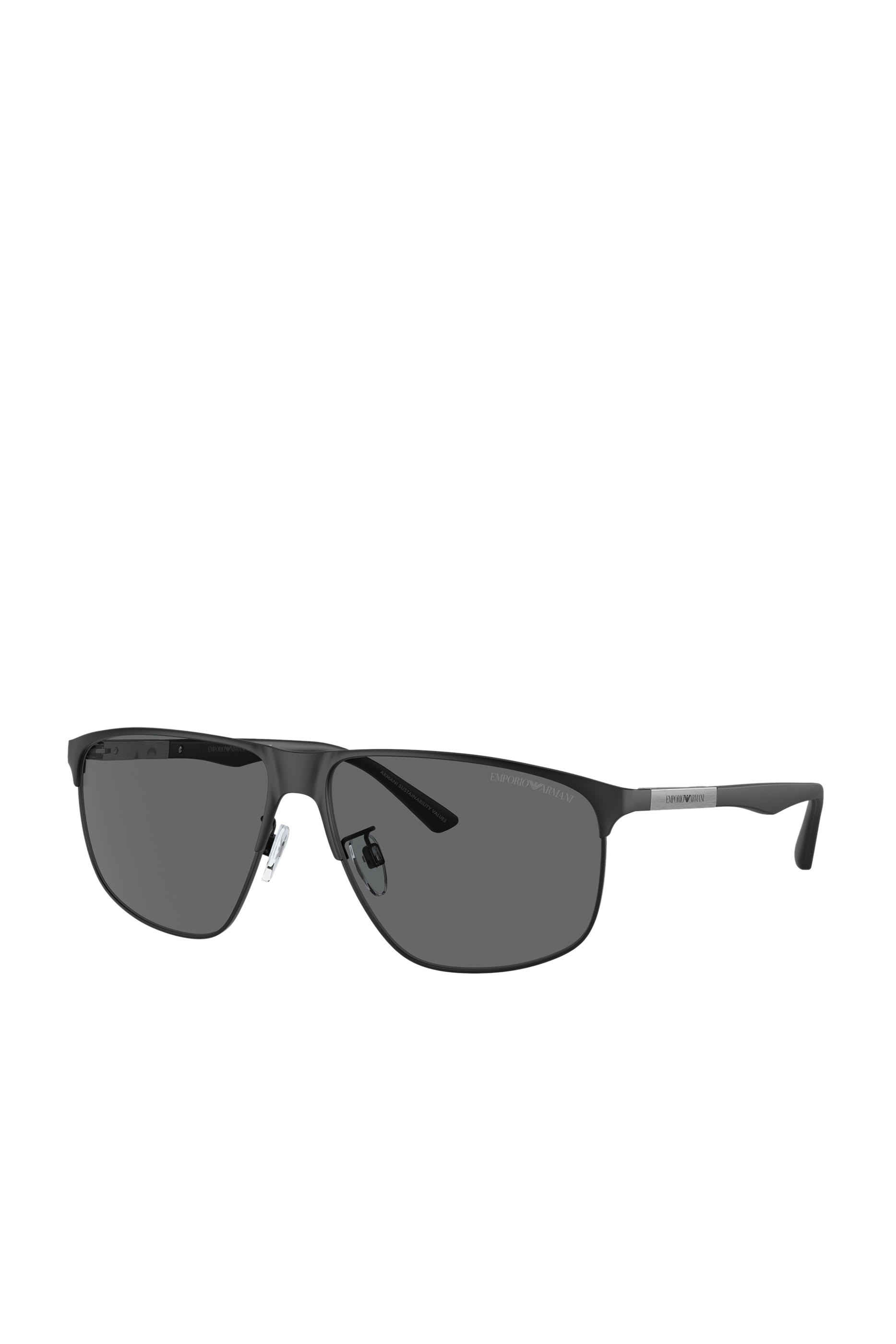 Matte Blue D Frame Sunglasses with Dark Grey Lenses
