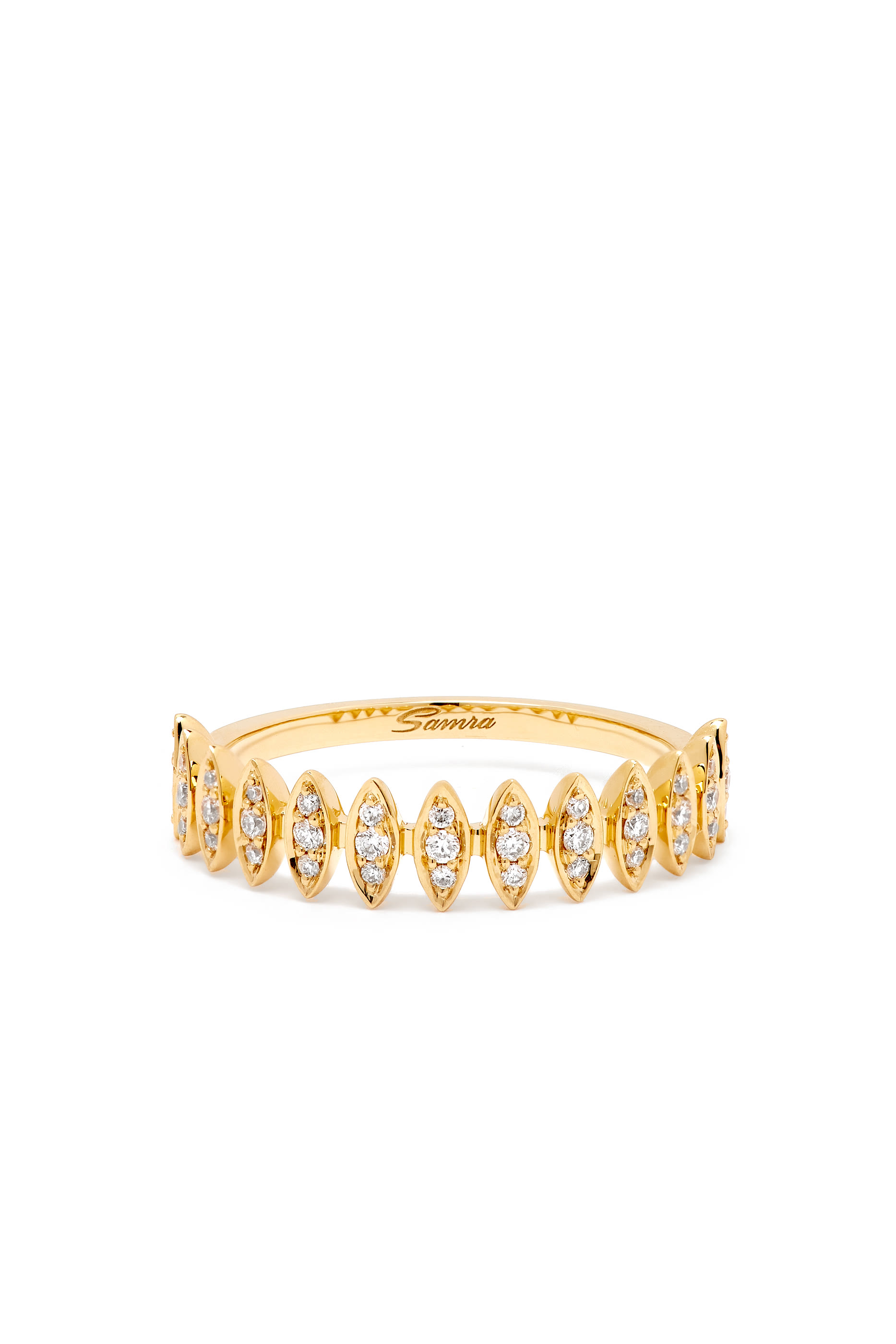 Barq Marquise Small Ring, 18k Yellow Gold & Diamonds