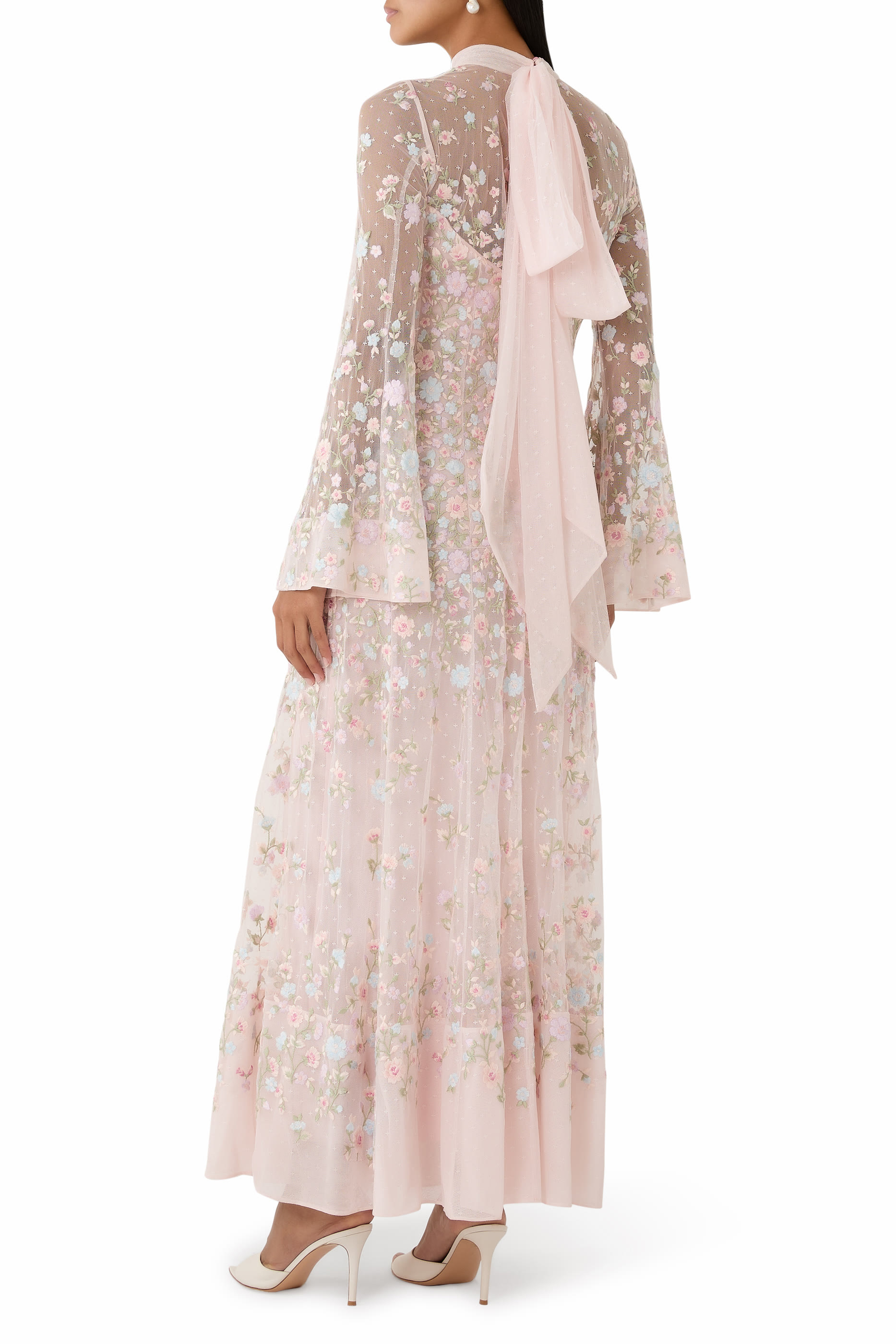Sylvia Rose-Appliqu&eacute; Maxi Dress