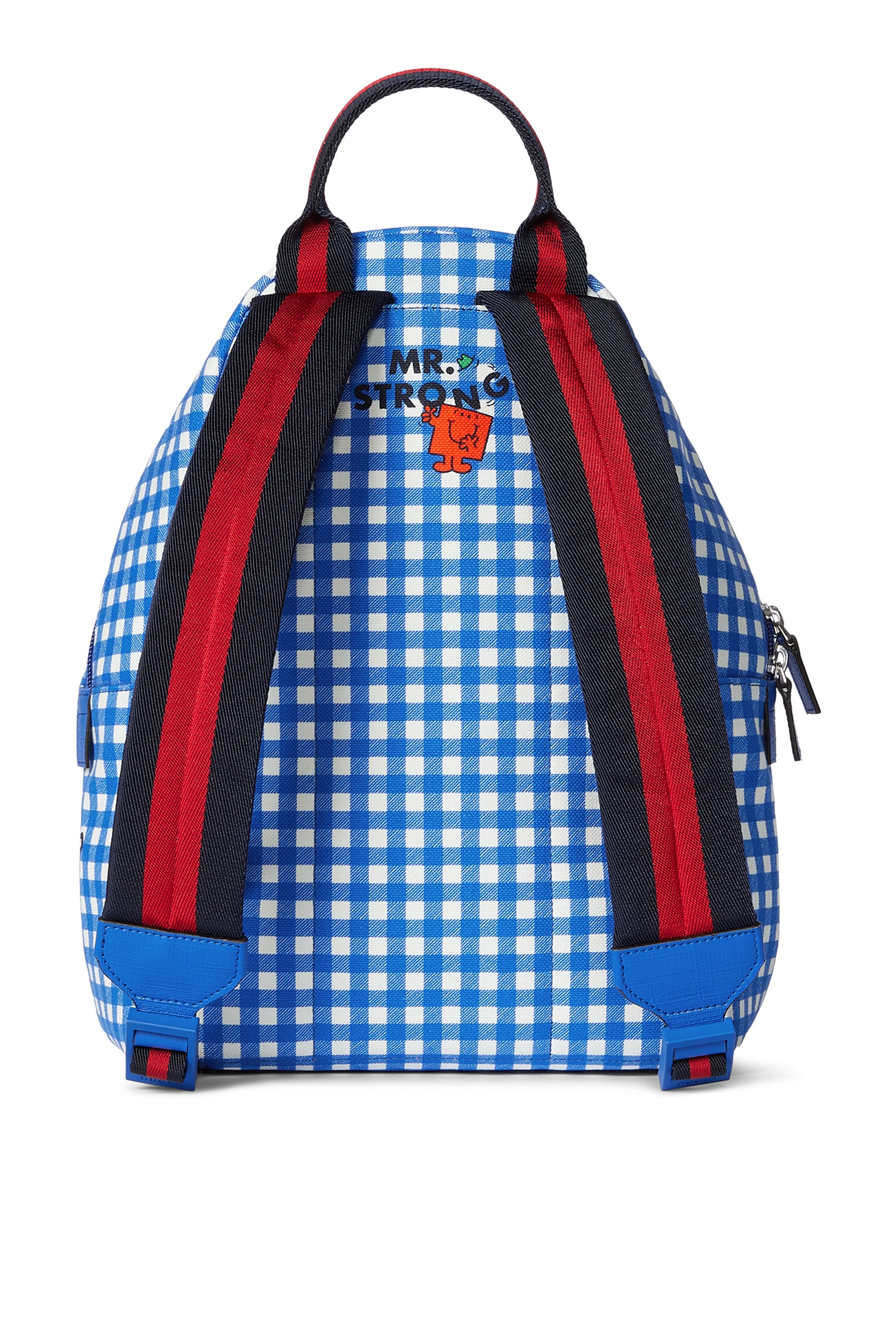 Kids Characters Print Gingham Backpack