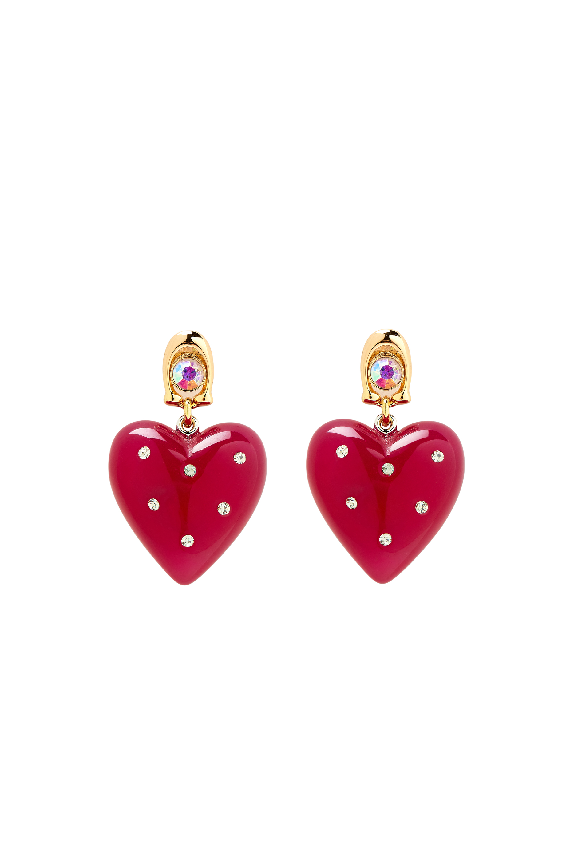 Vintage Charms Signature Puffy Heart Drop Earrings