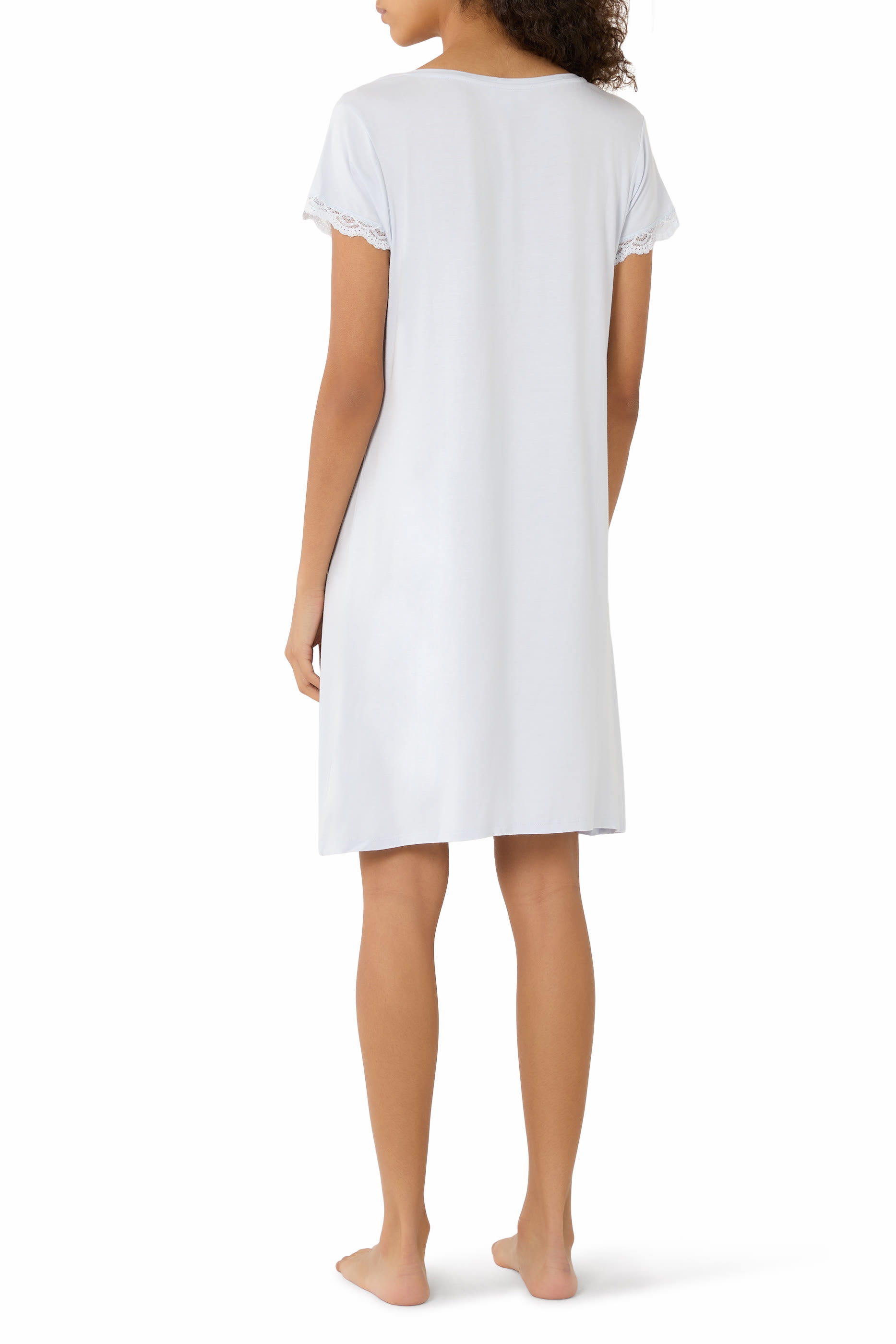 Jersey Scoop Neck Lace Trim Nightie