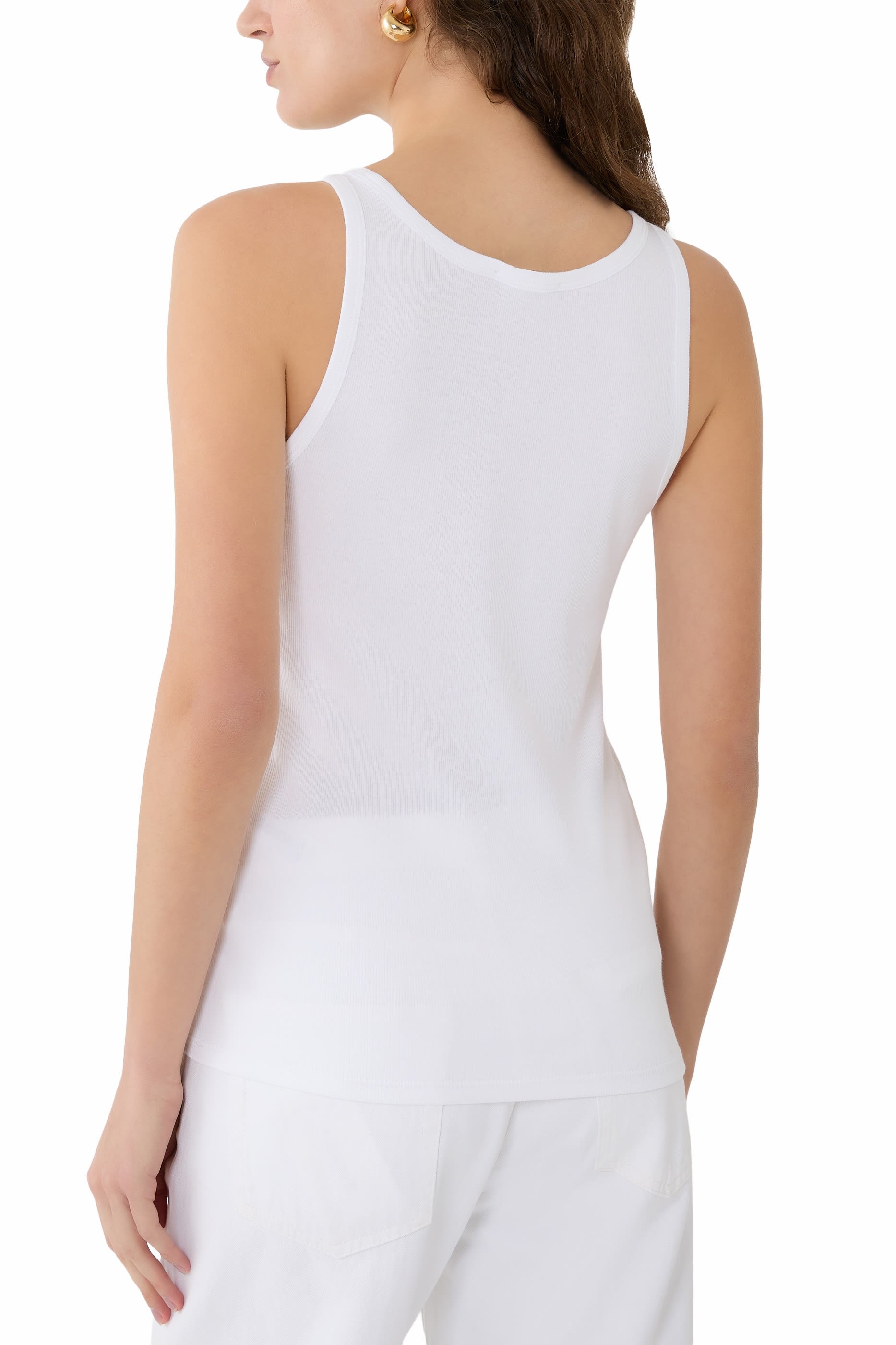 Stretch Rib Scoop Neck Tank
