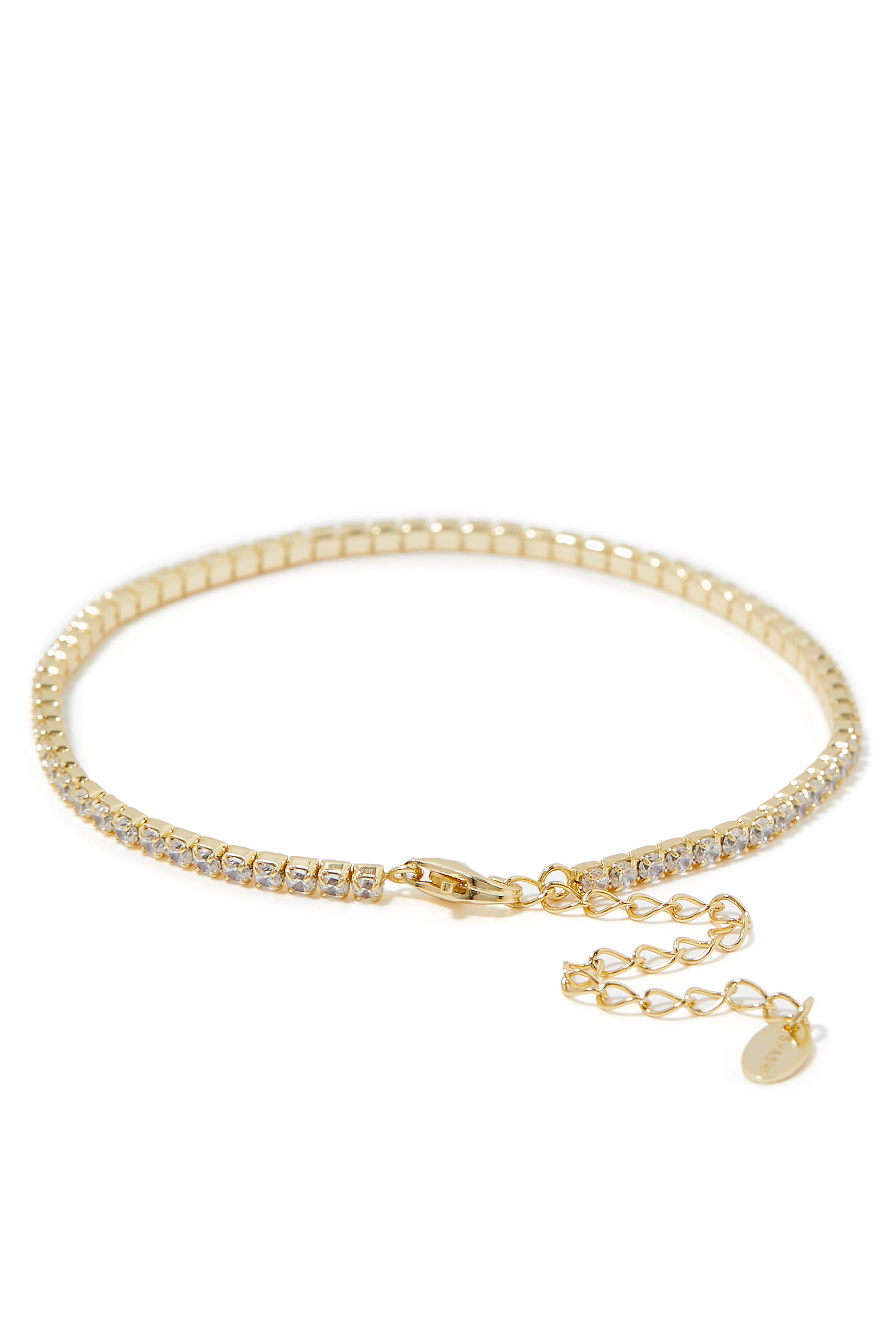 Tennic Bracelet, 14k Vermeil on Sterling Silver