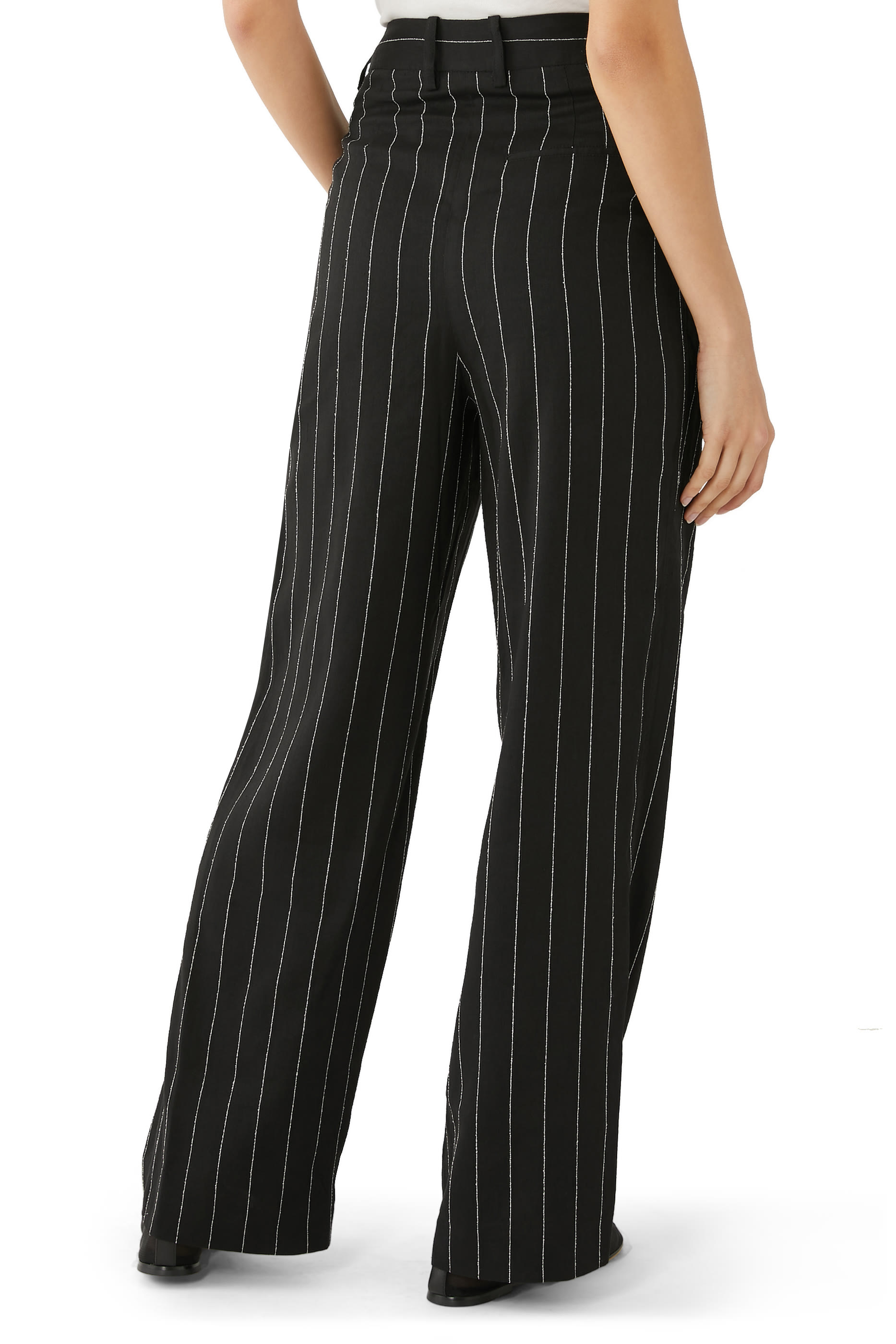 Striped Wide-Leg Pants