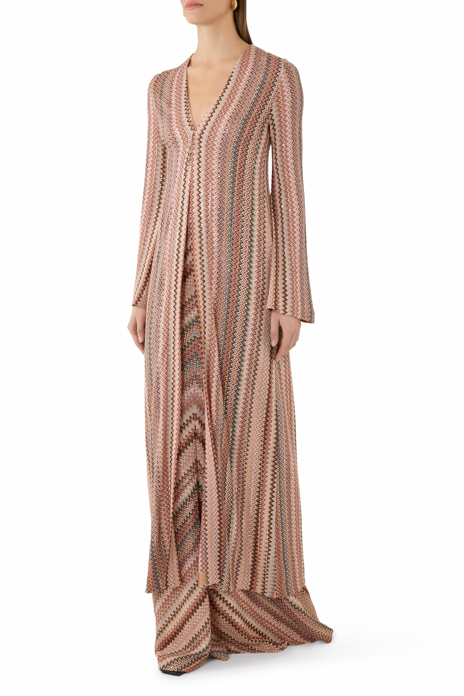 Zigzag Lamé Cardigan