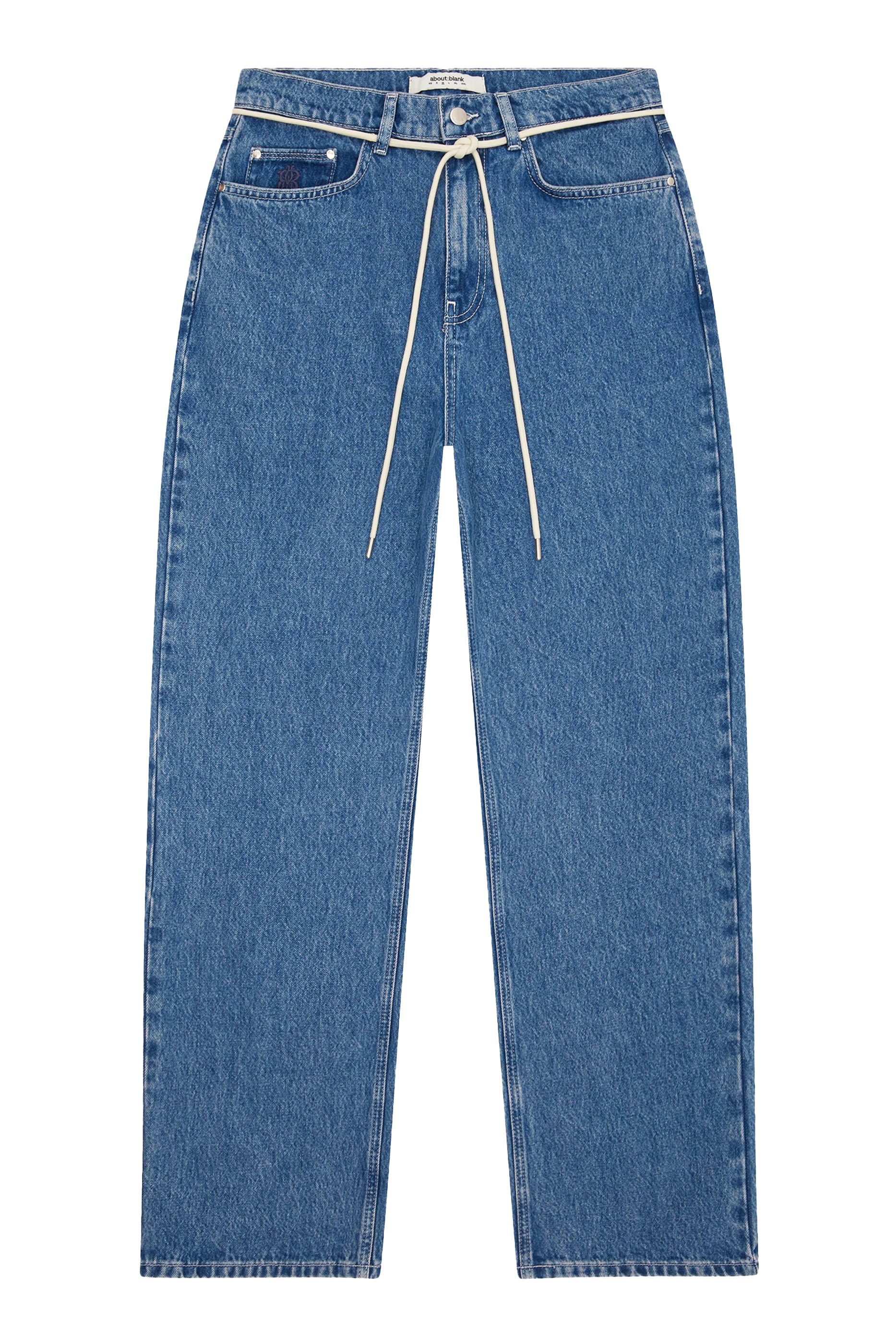 Denim Block Pants