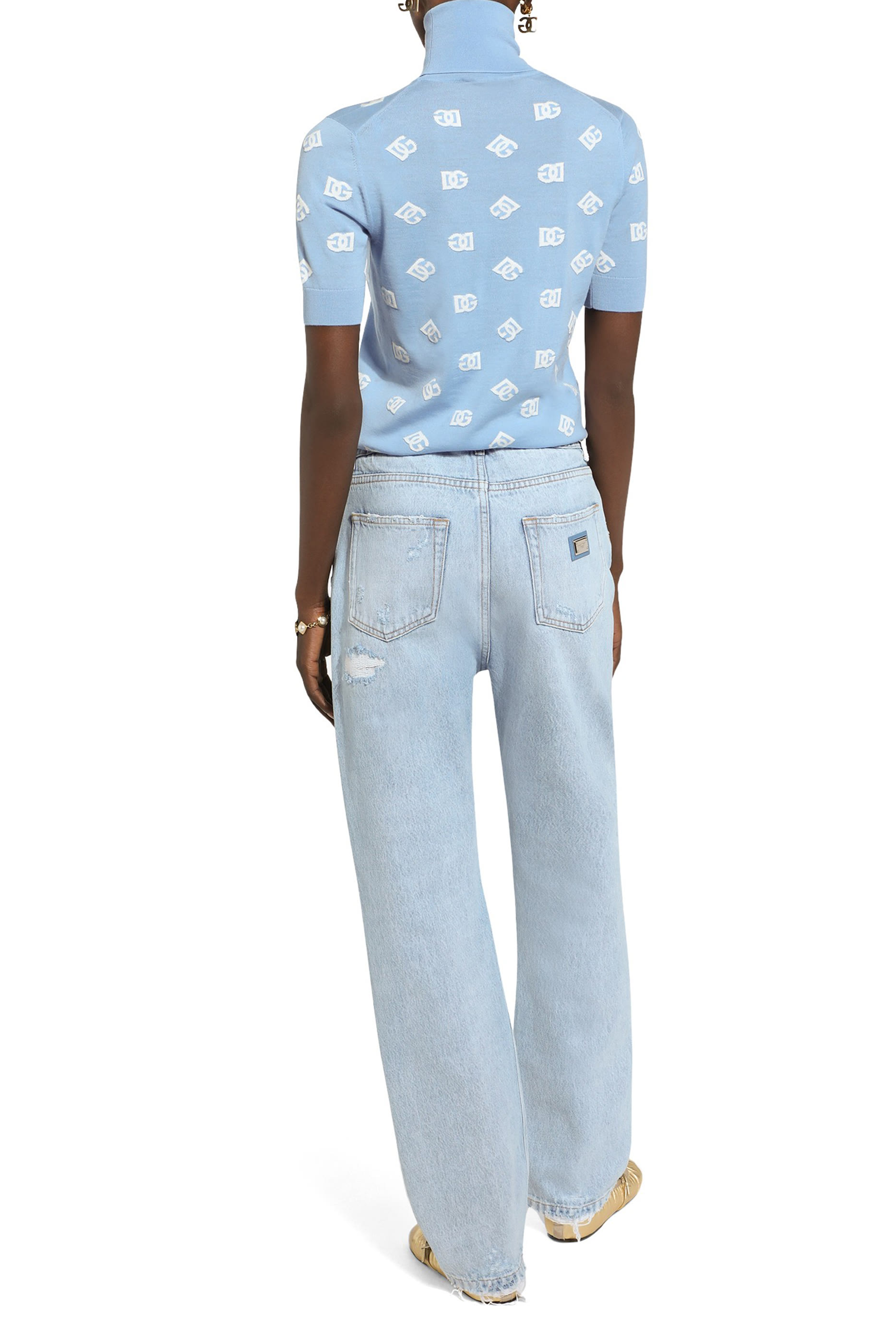 Wool and Silk Jacquard Sweater