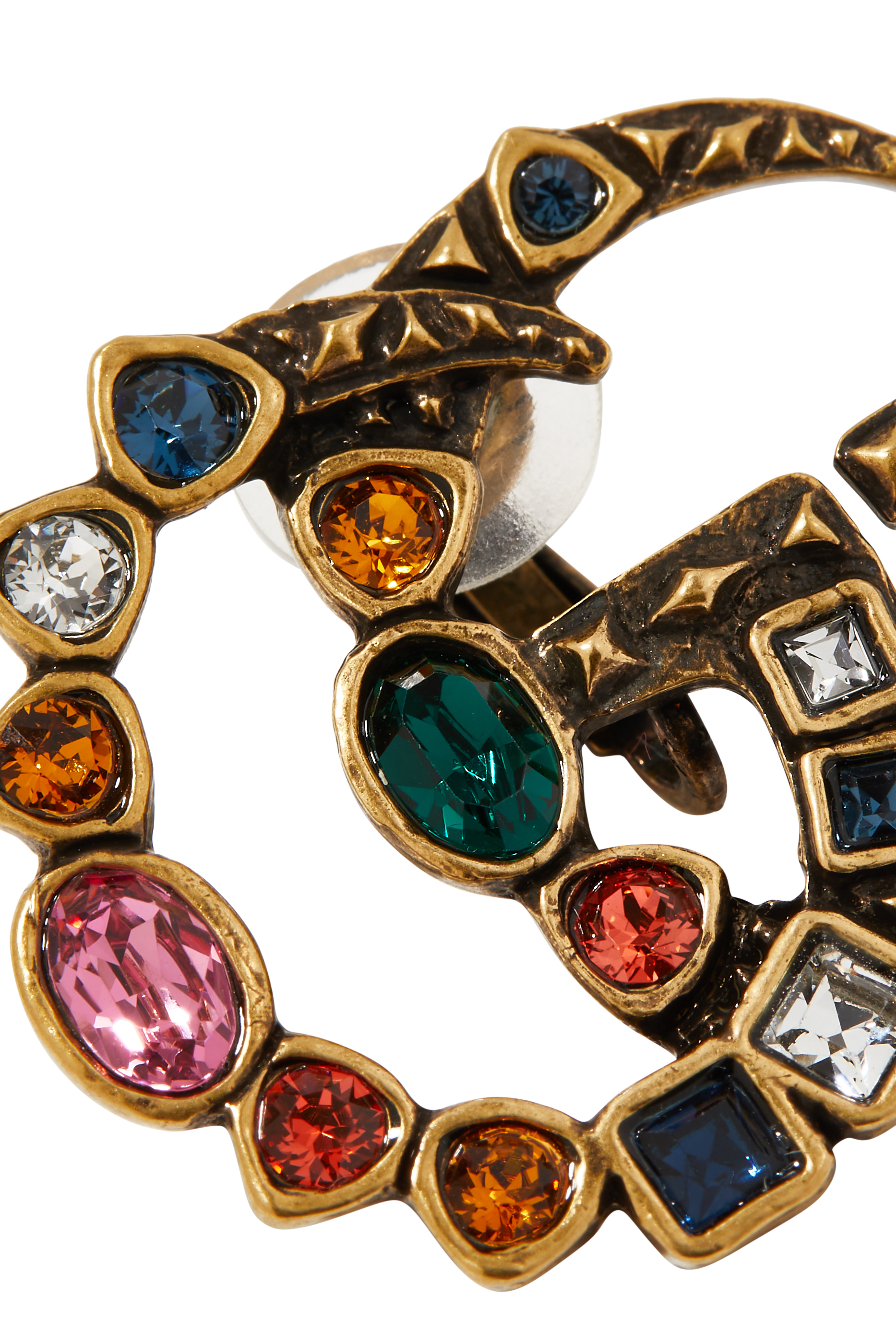 Crystal Double G Earrings