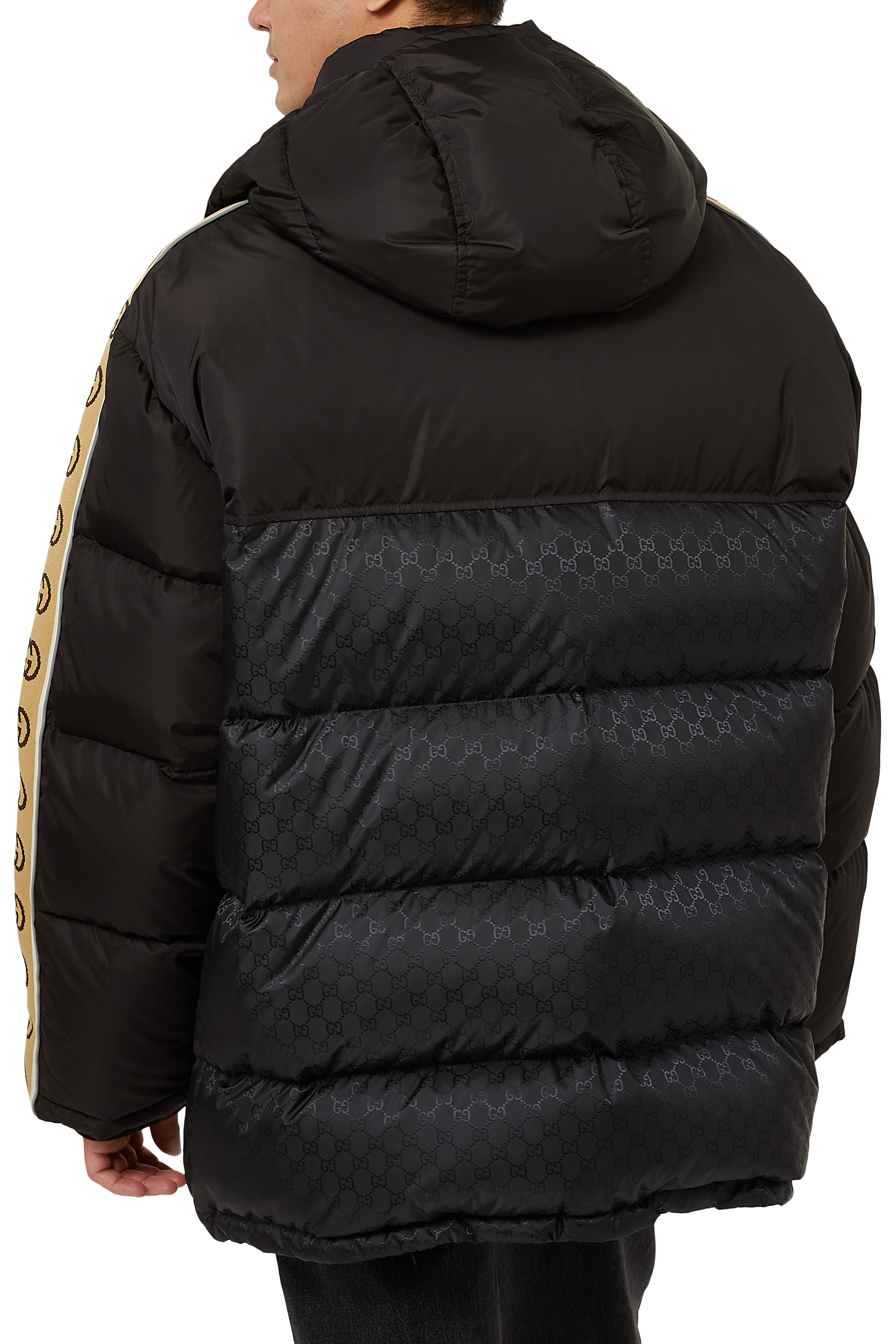 GG Jacquard Nylon Padded Coat