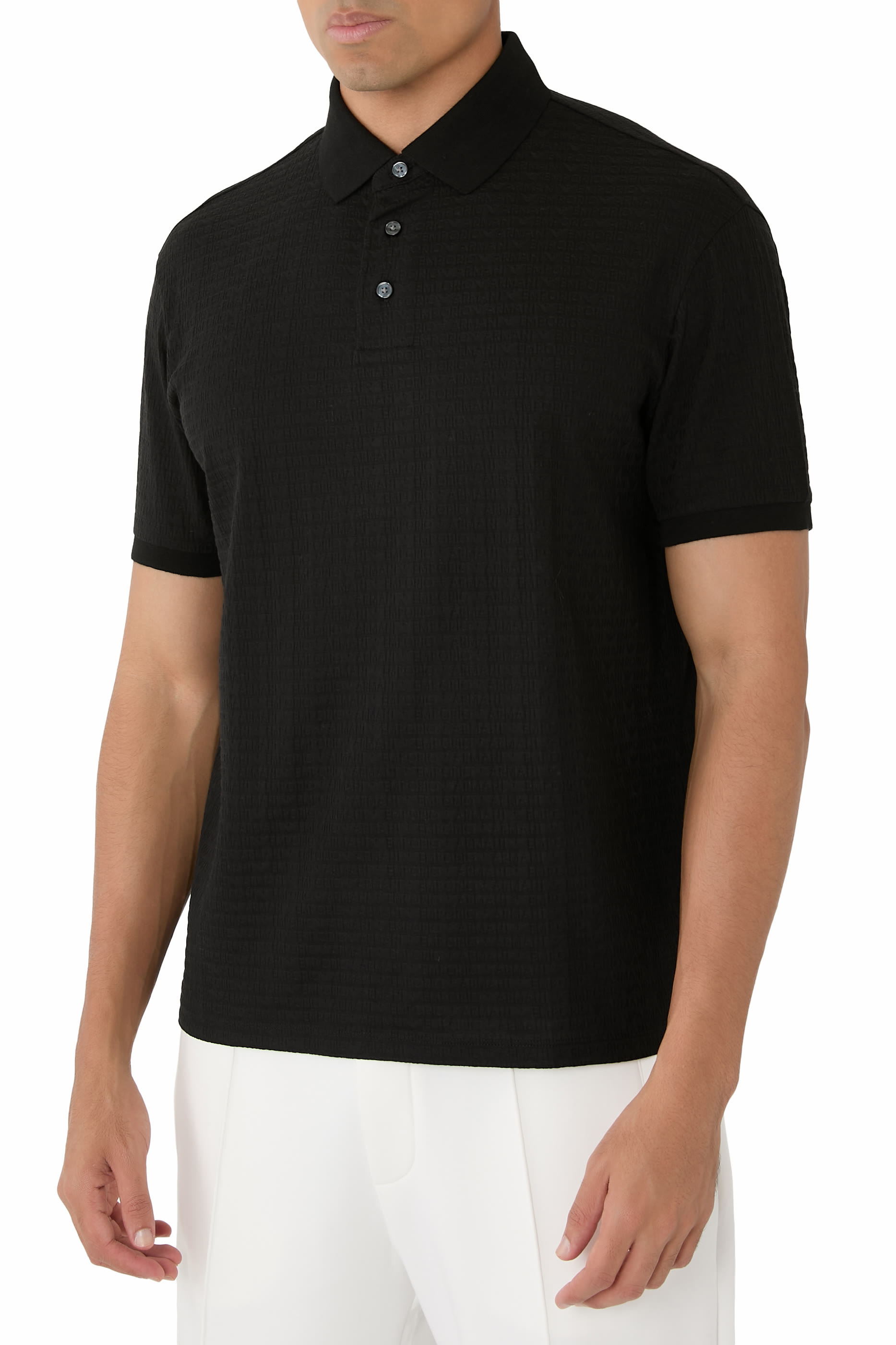 Micro EA Text Logo Polo Shirt