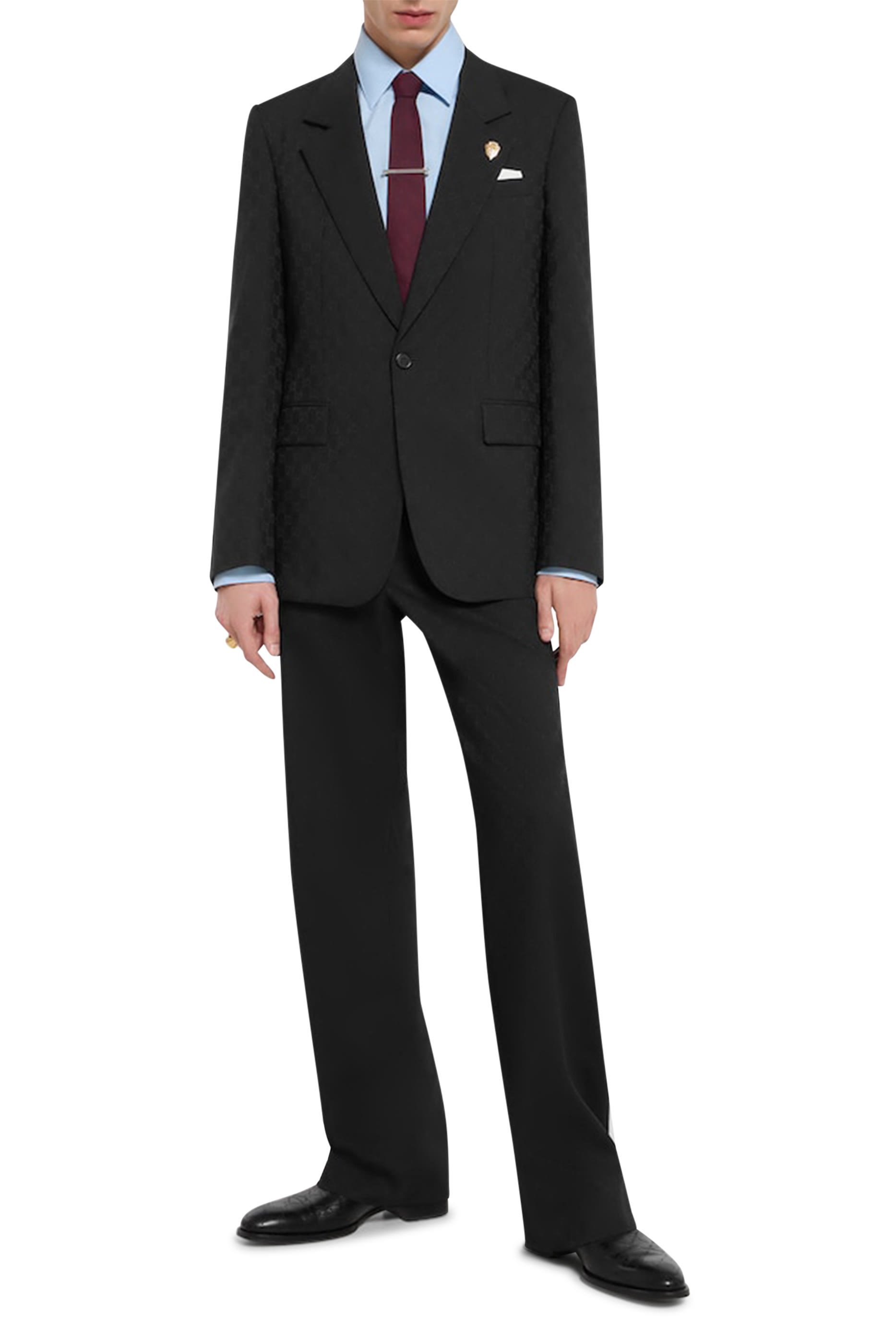 Single-Breasted GG Wool Jacket