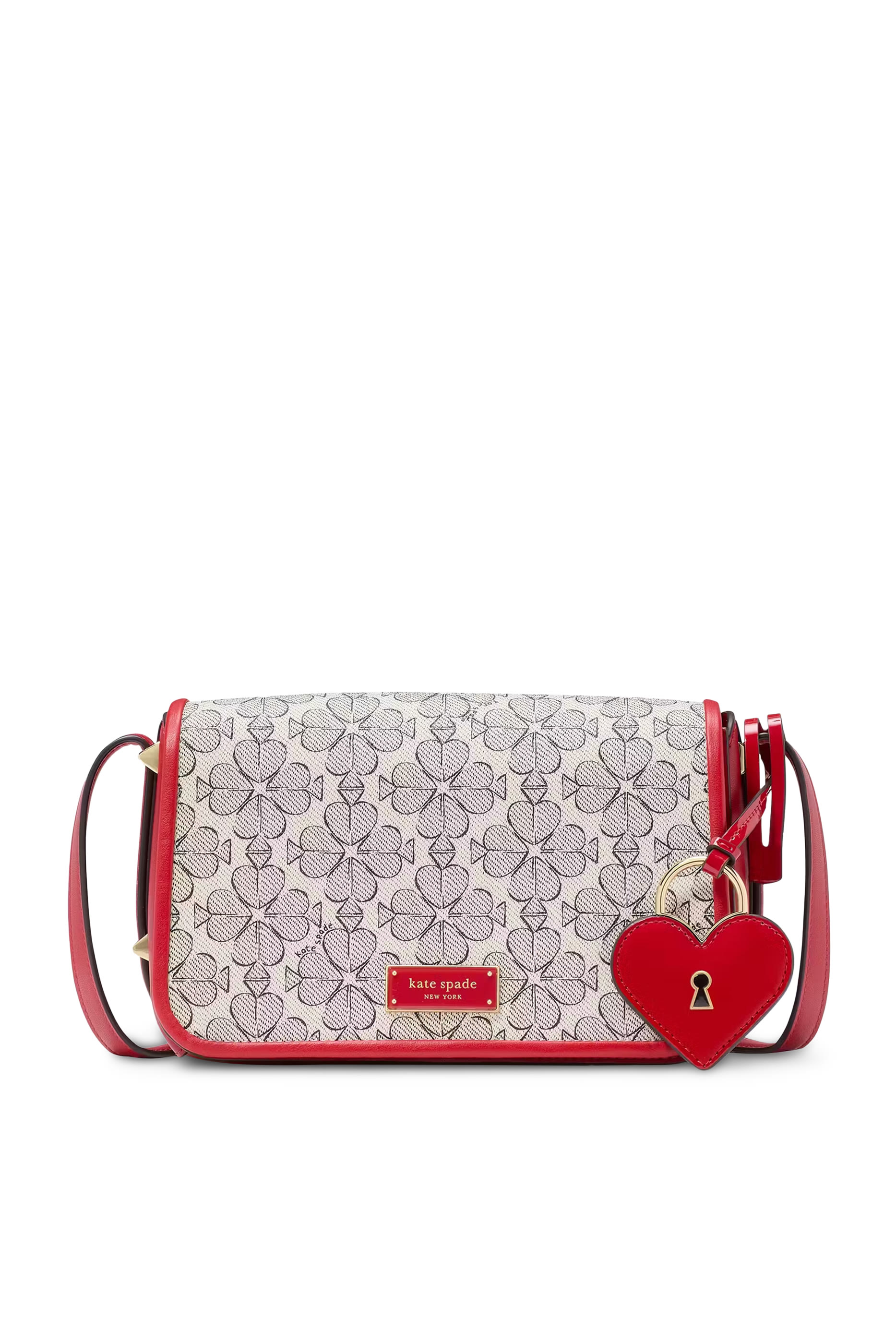 Liv Spade Flower Coated Canvas Small Flap Crossbody