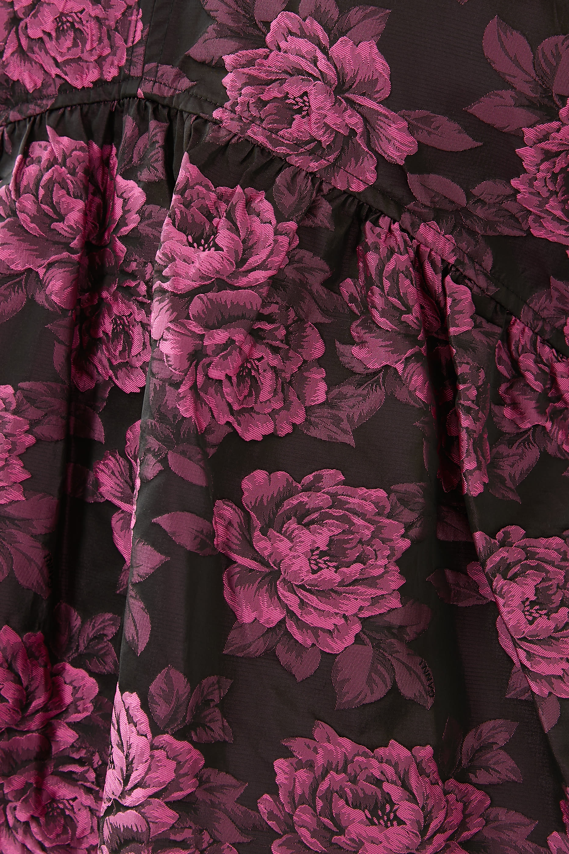 Floral-Print Jacquard Midi Dress