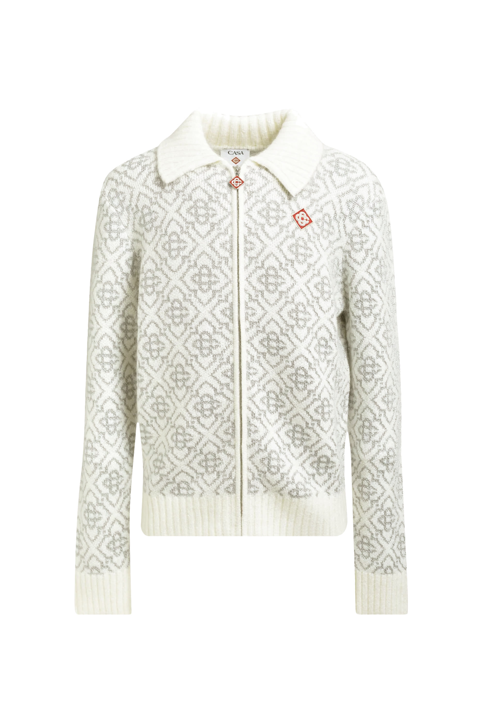 Monogram Zip-Up Sweater 