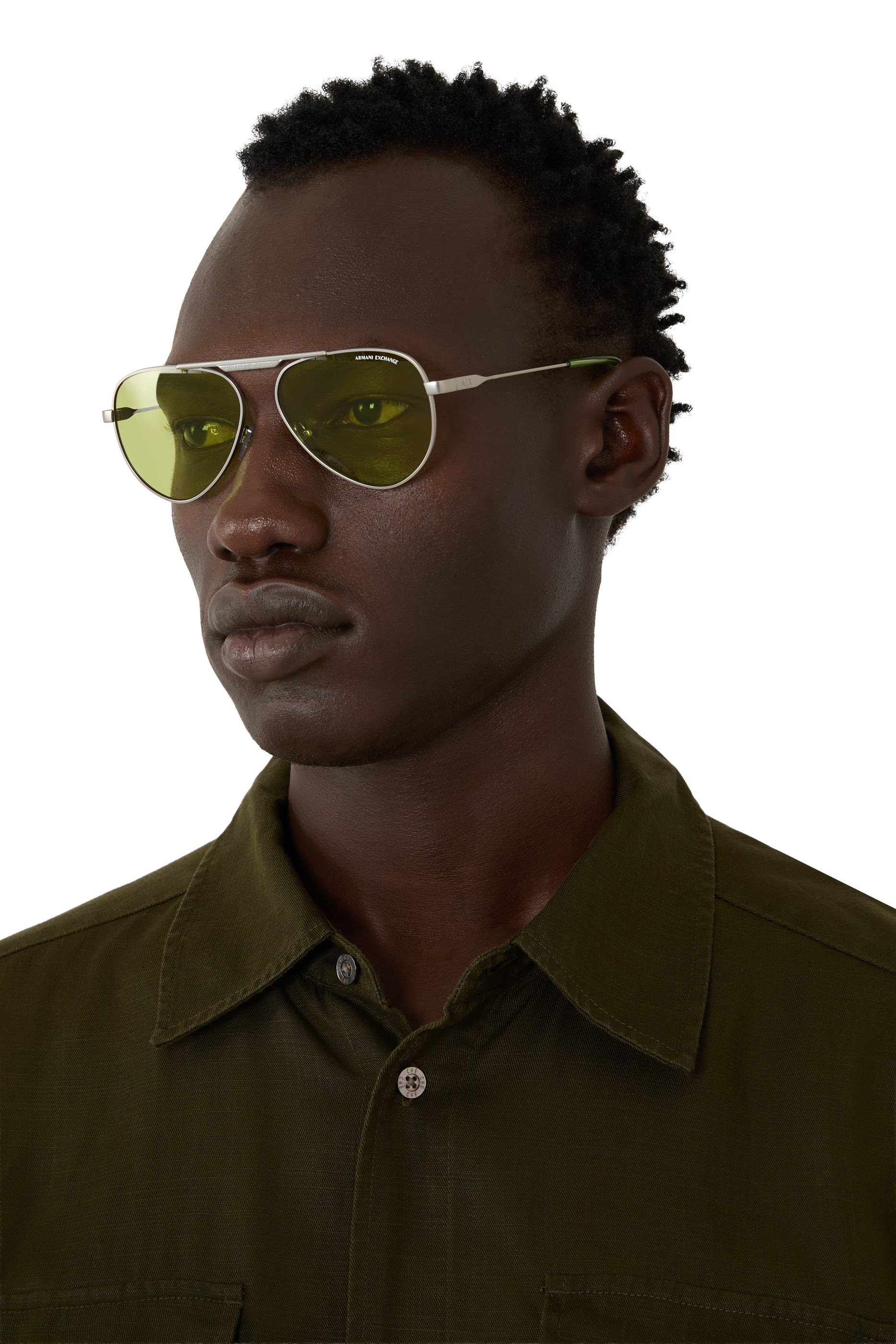 Pilot Frame Double-Bridge Sunglasses