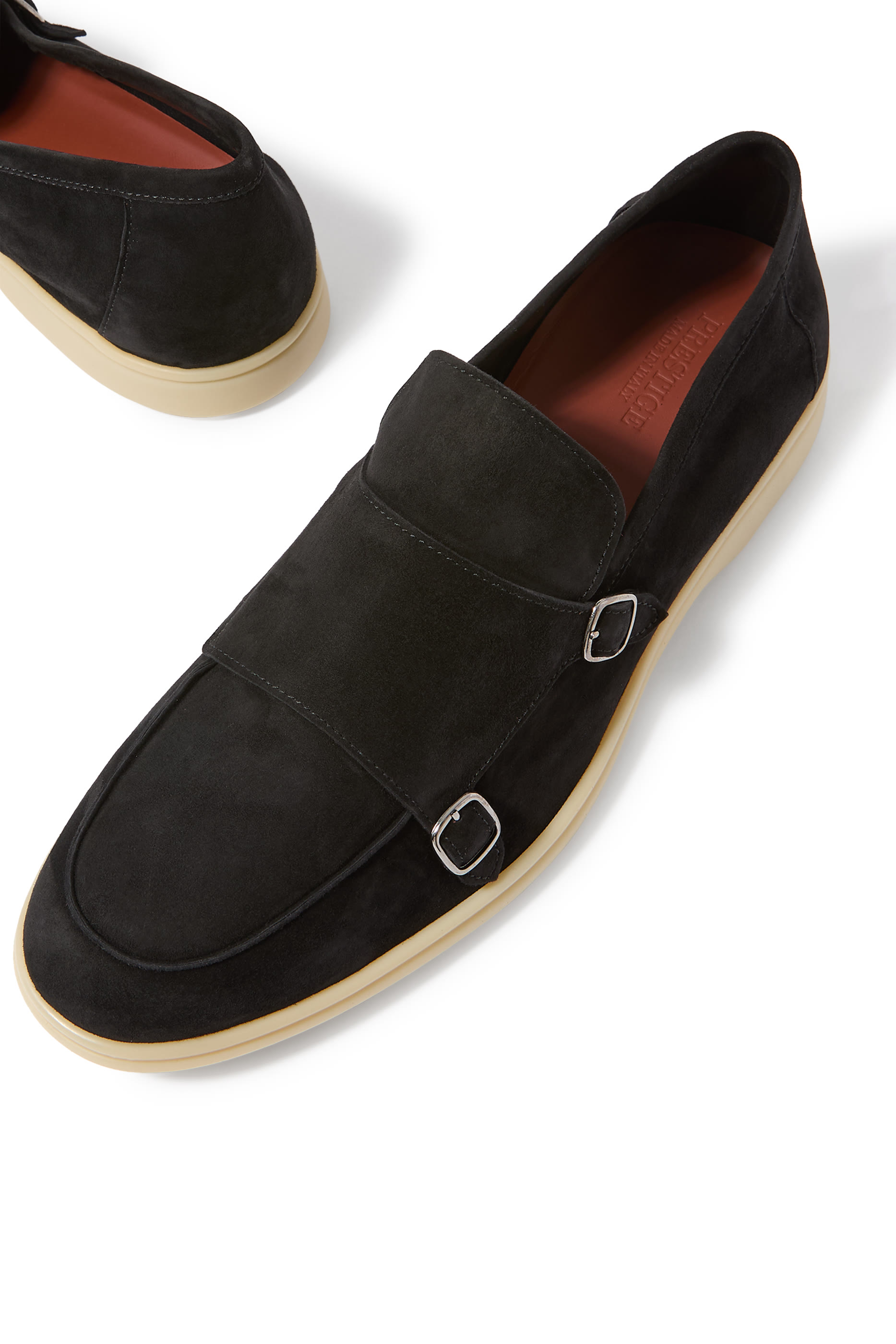 Double-Buckle Monk Loafers