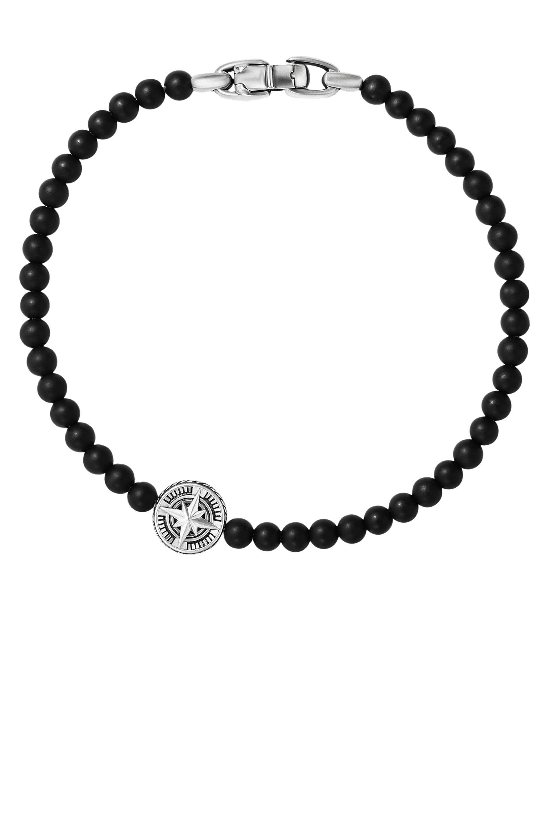 Spiritual Black Onyx Beads Compass Bracelet