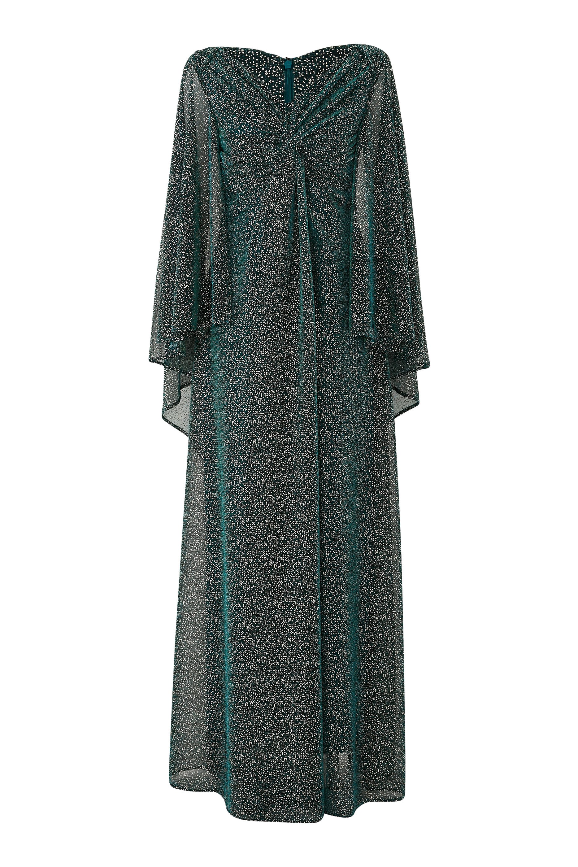 Cape Sleeves Long Dress