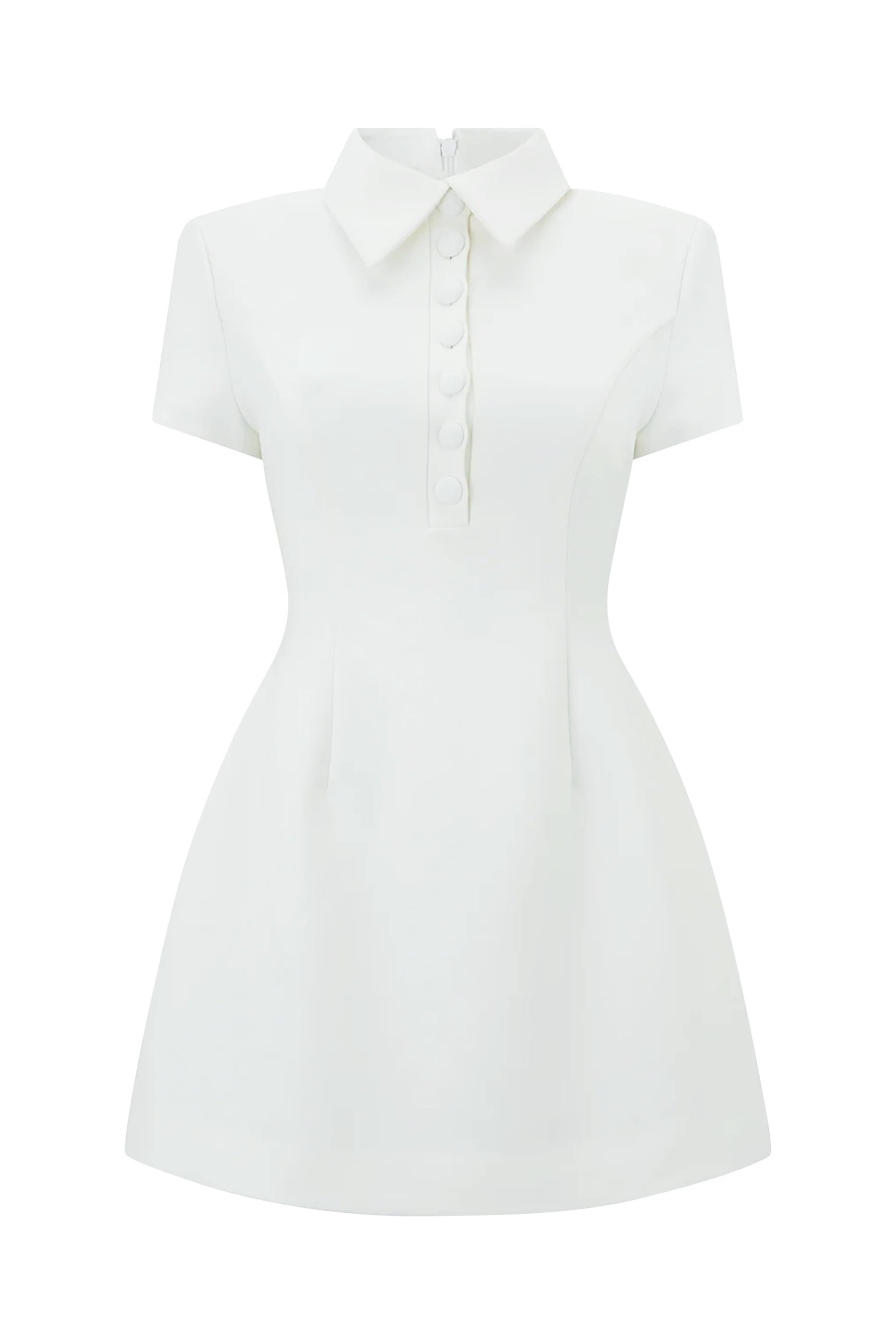 The Ultimate Muse Collared Mini Dress with Volume Skirt 