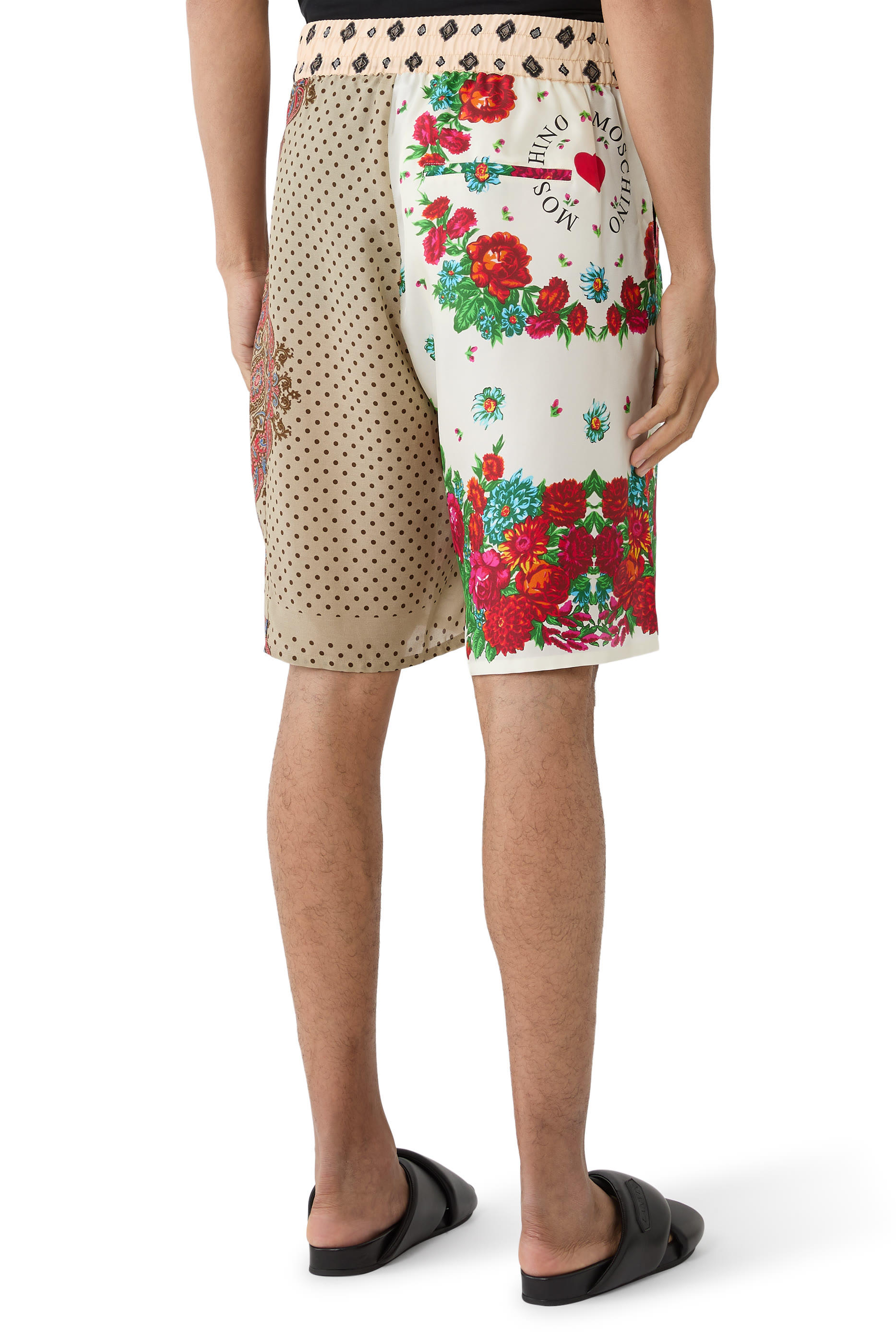  Printed Silk Bermuda Shorts 