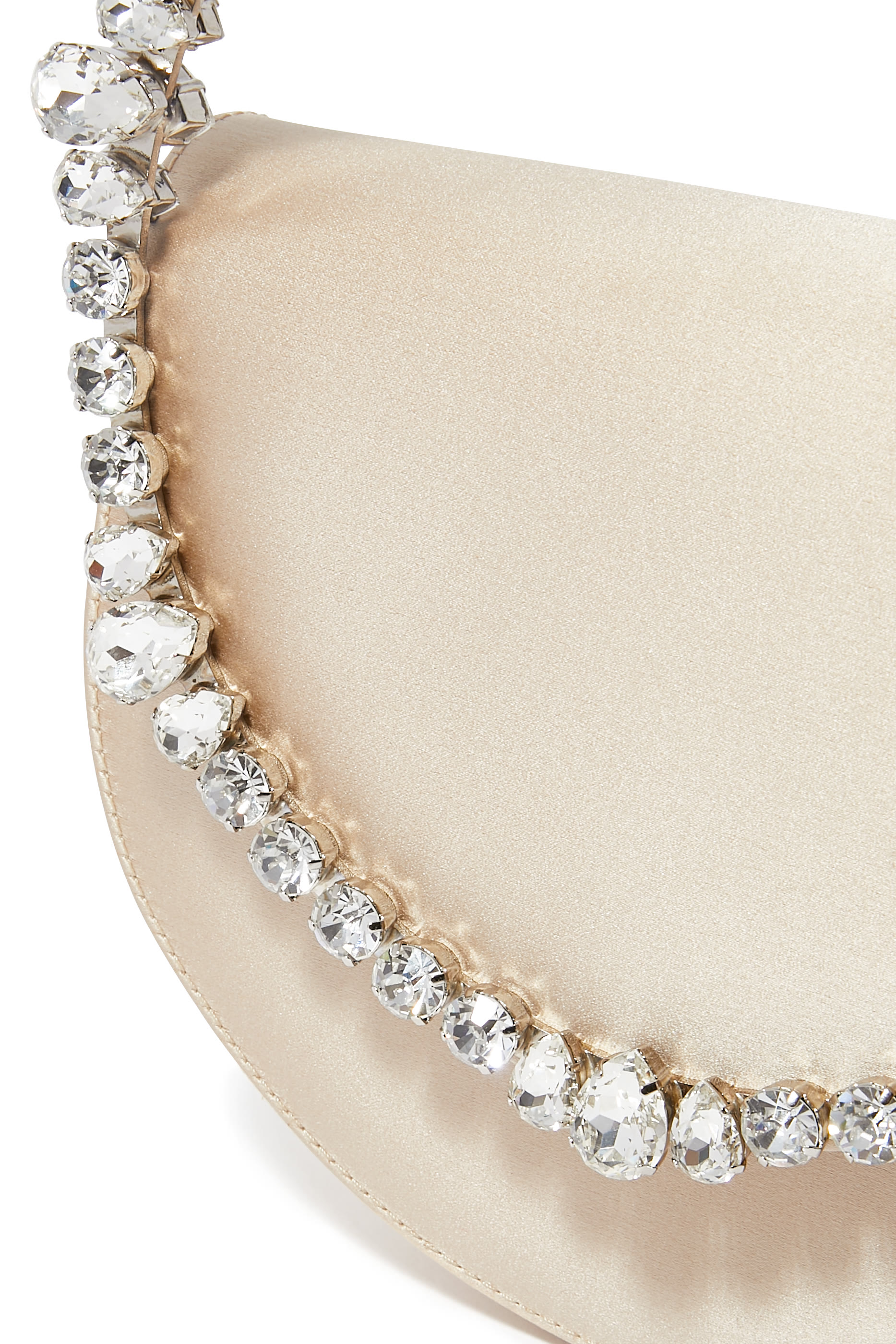 Eternity Flap Embellished Satin Clutch Bag