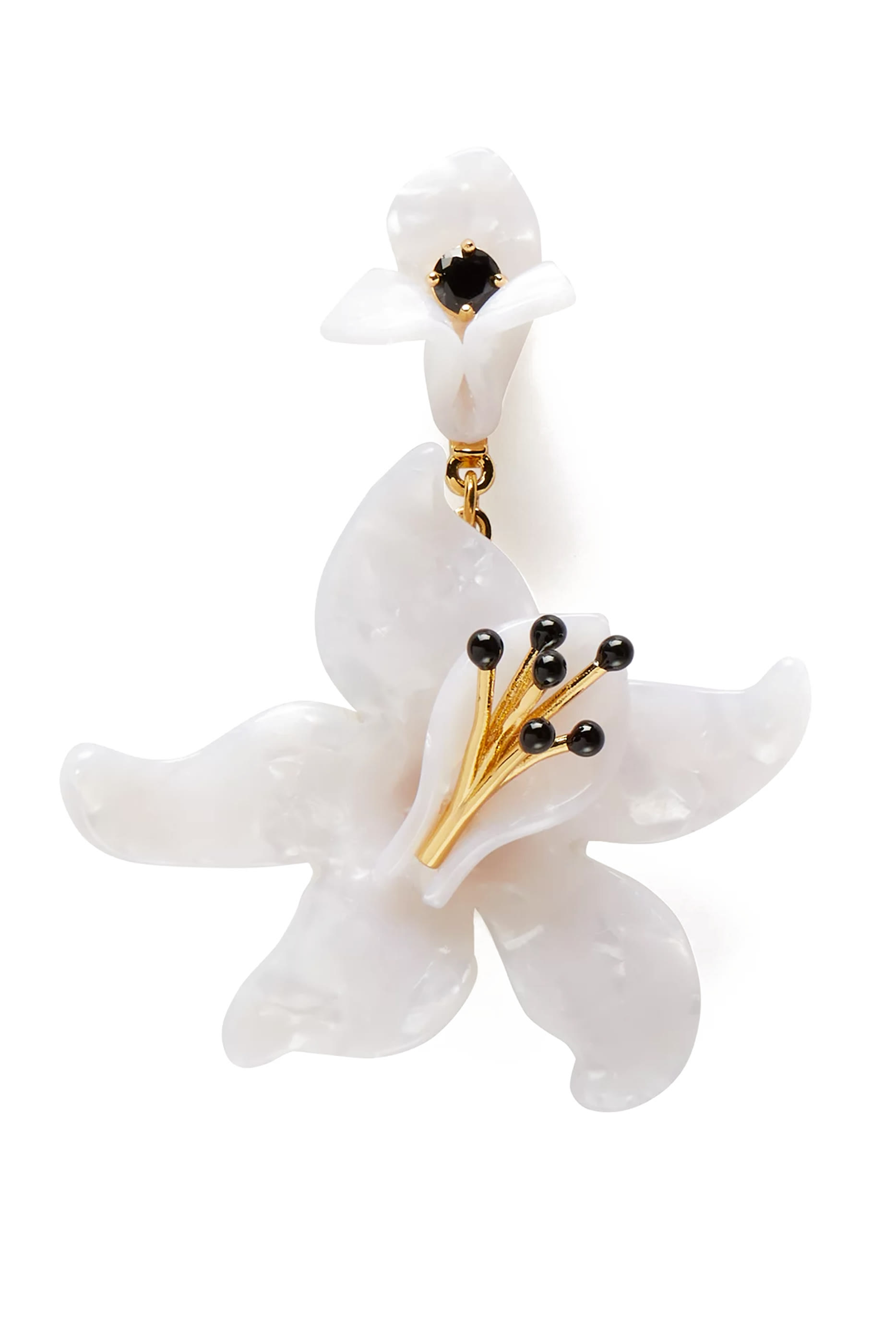 Brighten Up Statement Earrings, Gold-Plated Metal & Glass Stones, Enamel