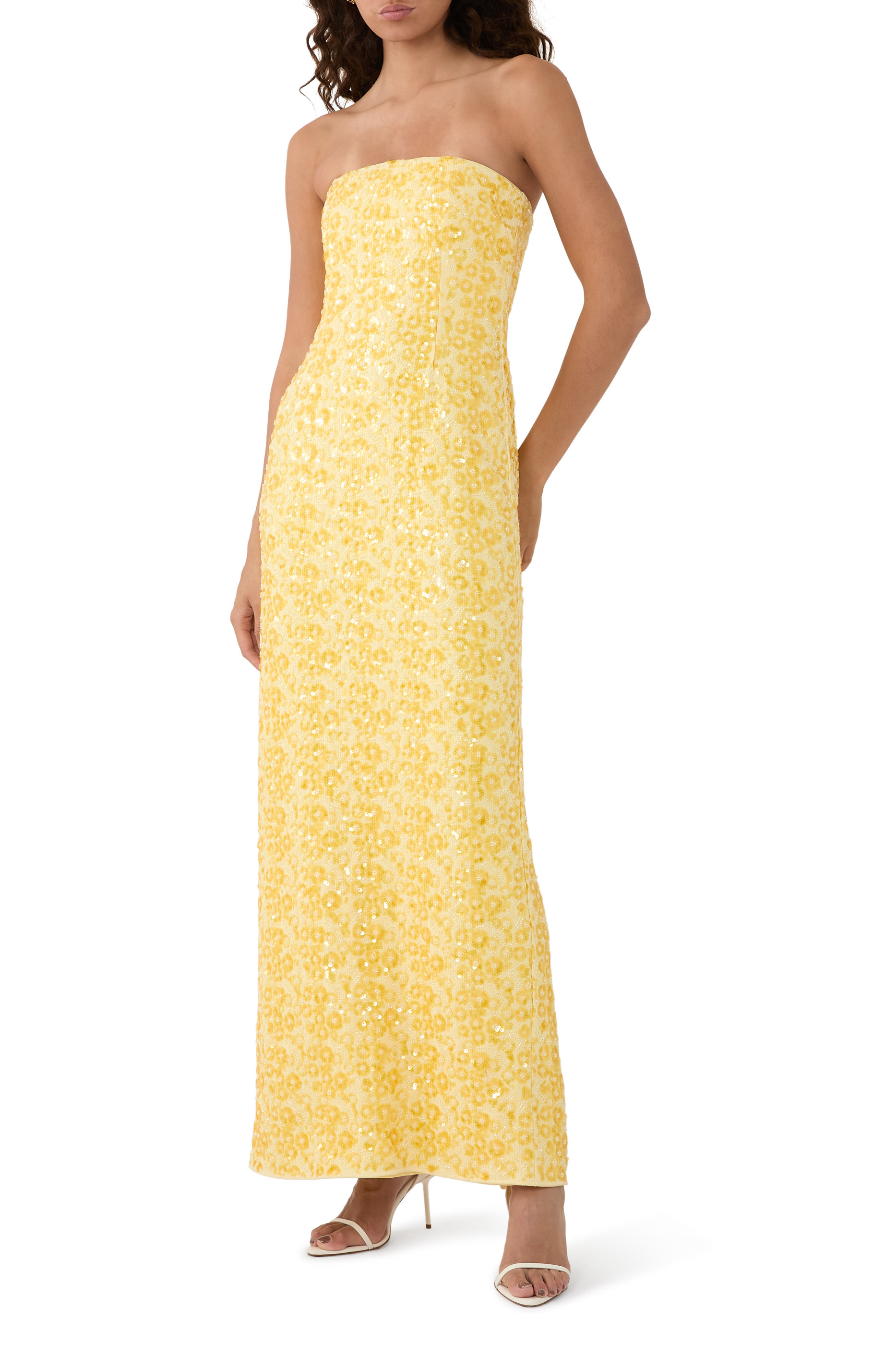 Savia Strapless Embellished Gown