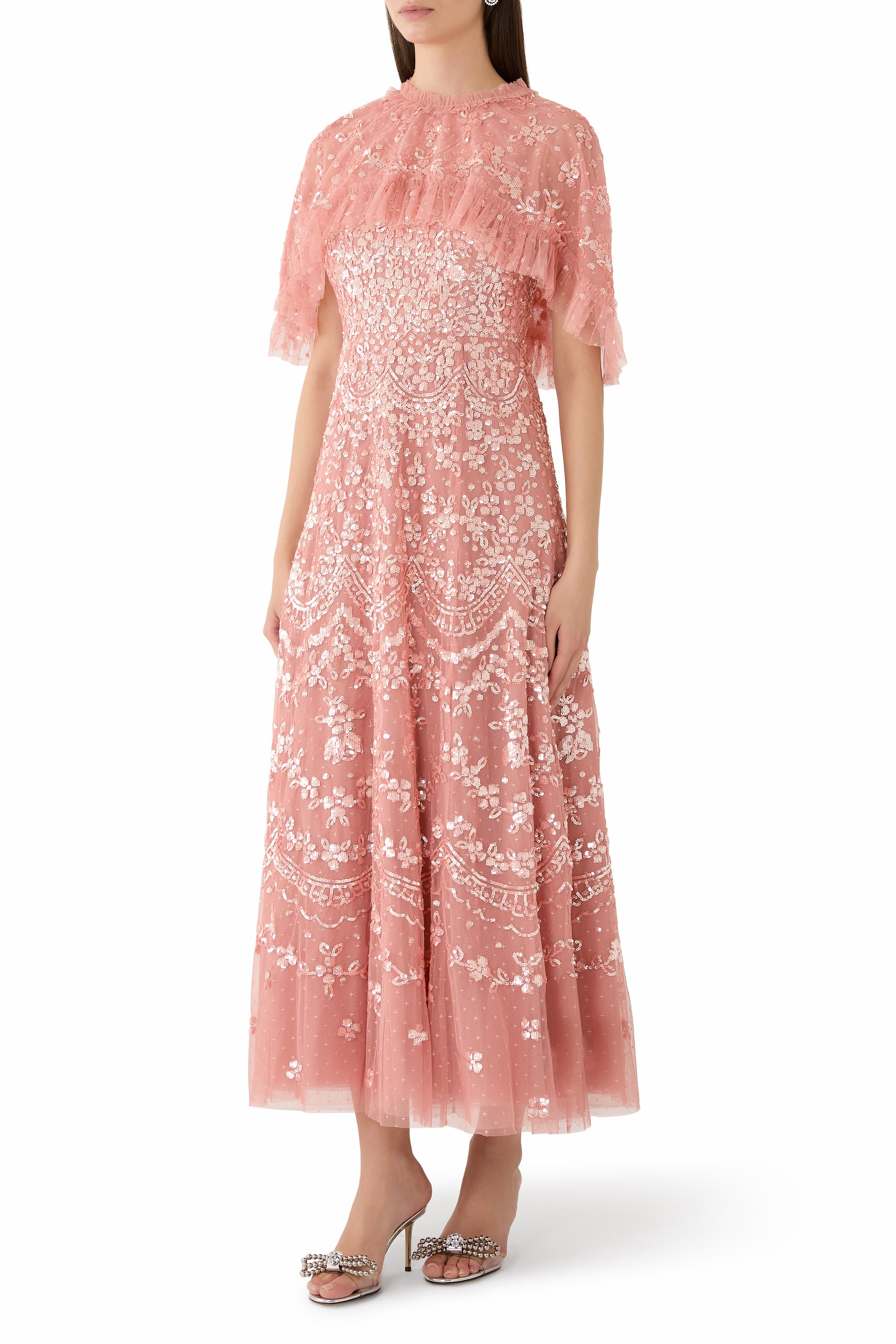 Freya Cape Ankle Gown