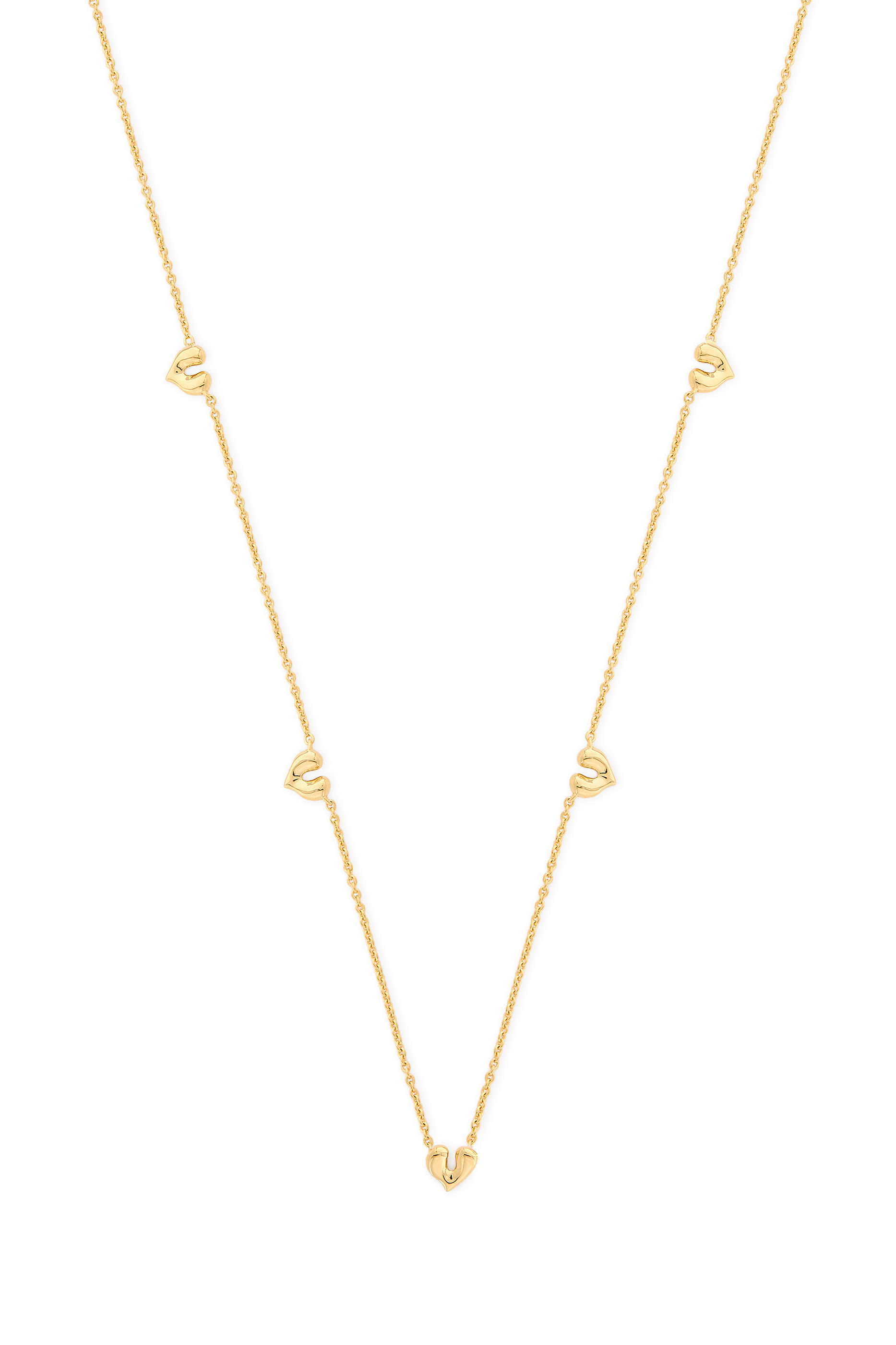 Molten Heart Mini Charm Choker, 18k Recycled Gold Vermeil on Recycled Sterling Silver