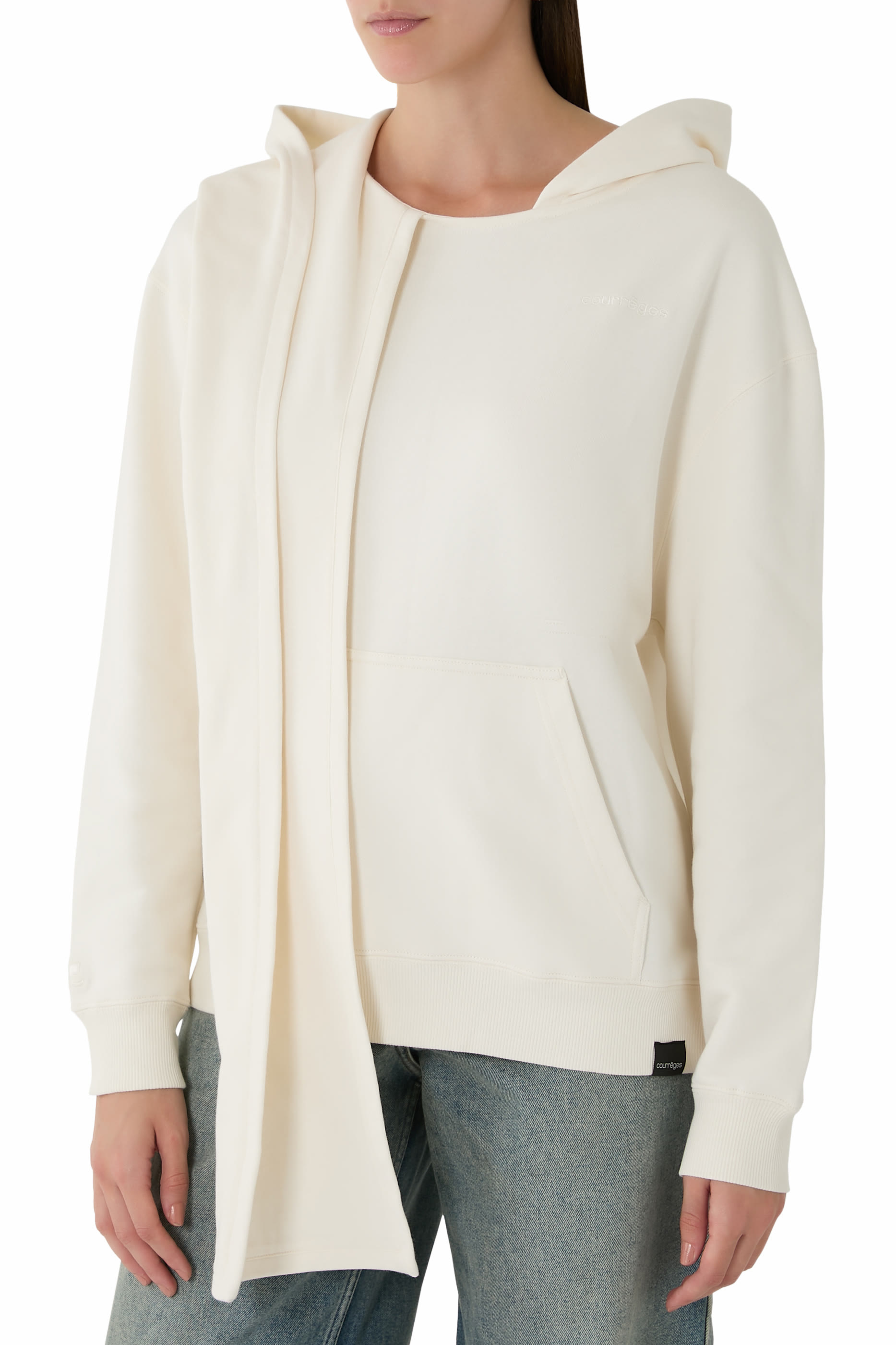 Scarf Embroidered Hoodie