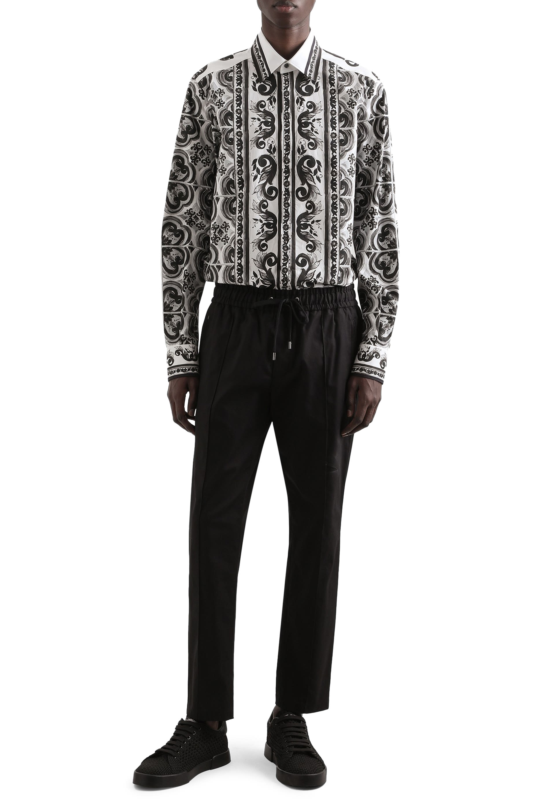 Cotton Gabardine Jogging Trousers 