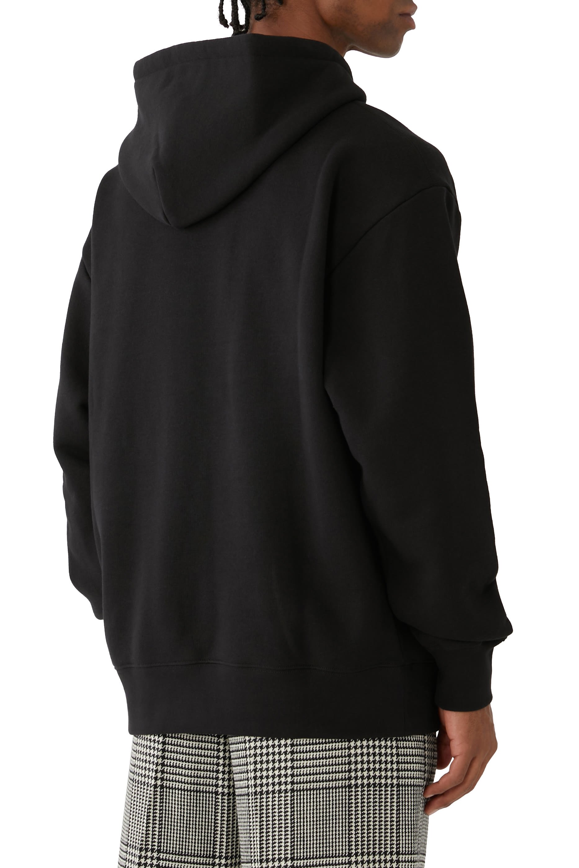 Chez Valentino Print Cotton Hooded Sweatshirt