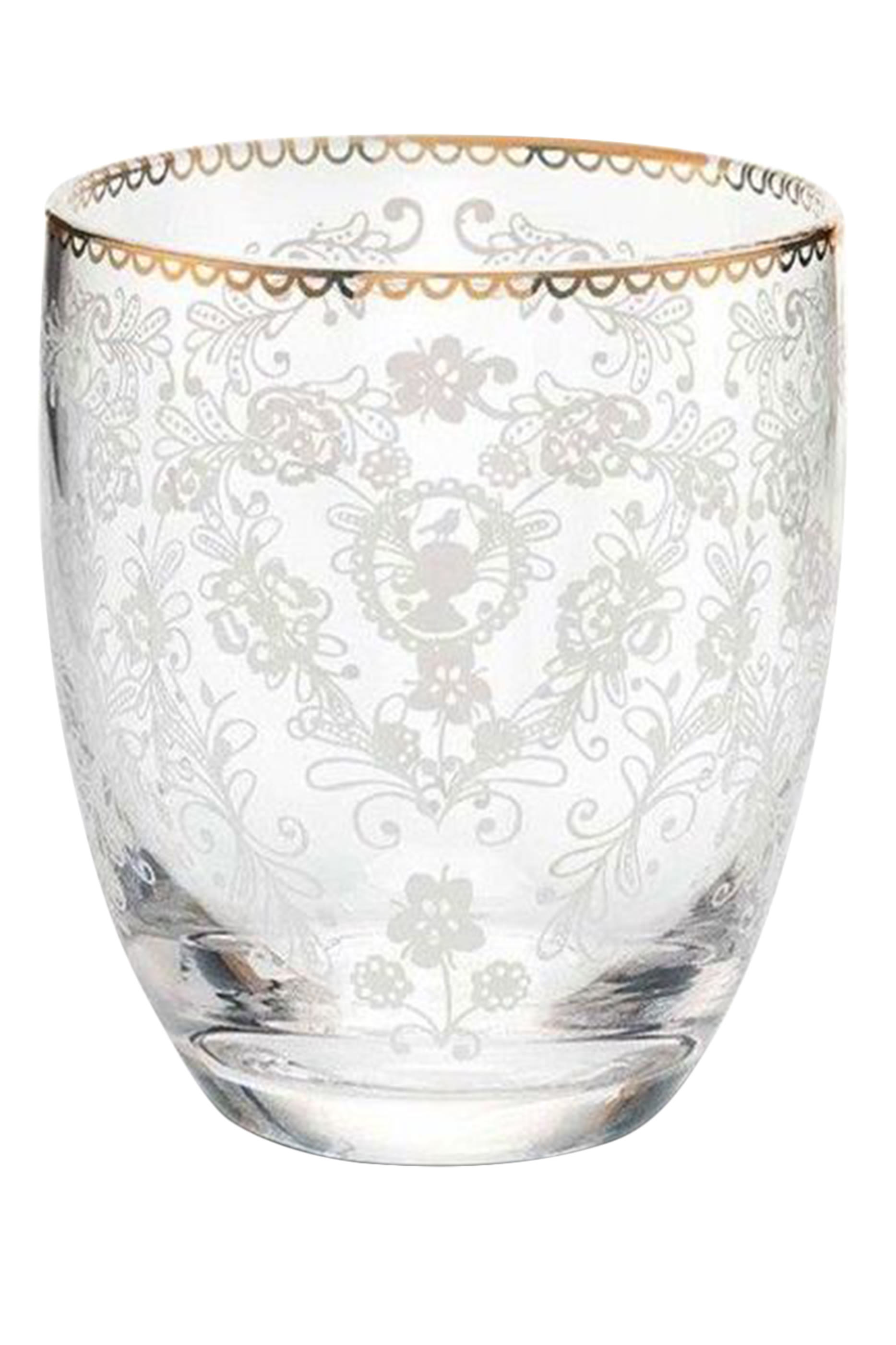 Floral Water Glass