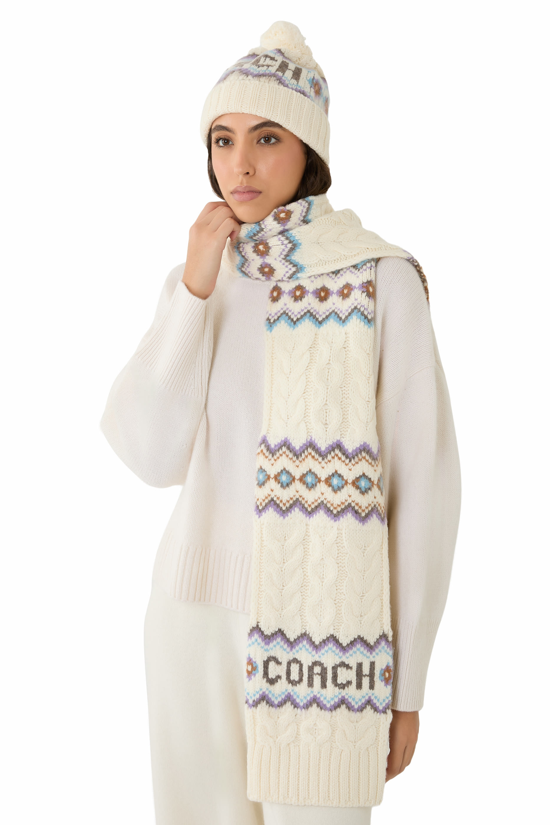 Fair Isle Knit Scarf