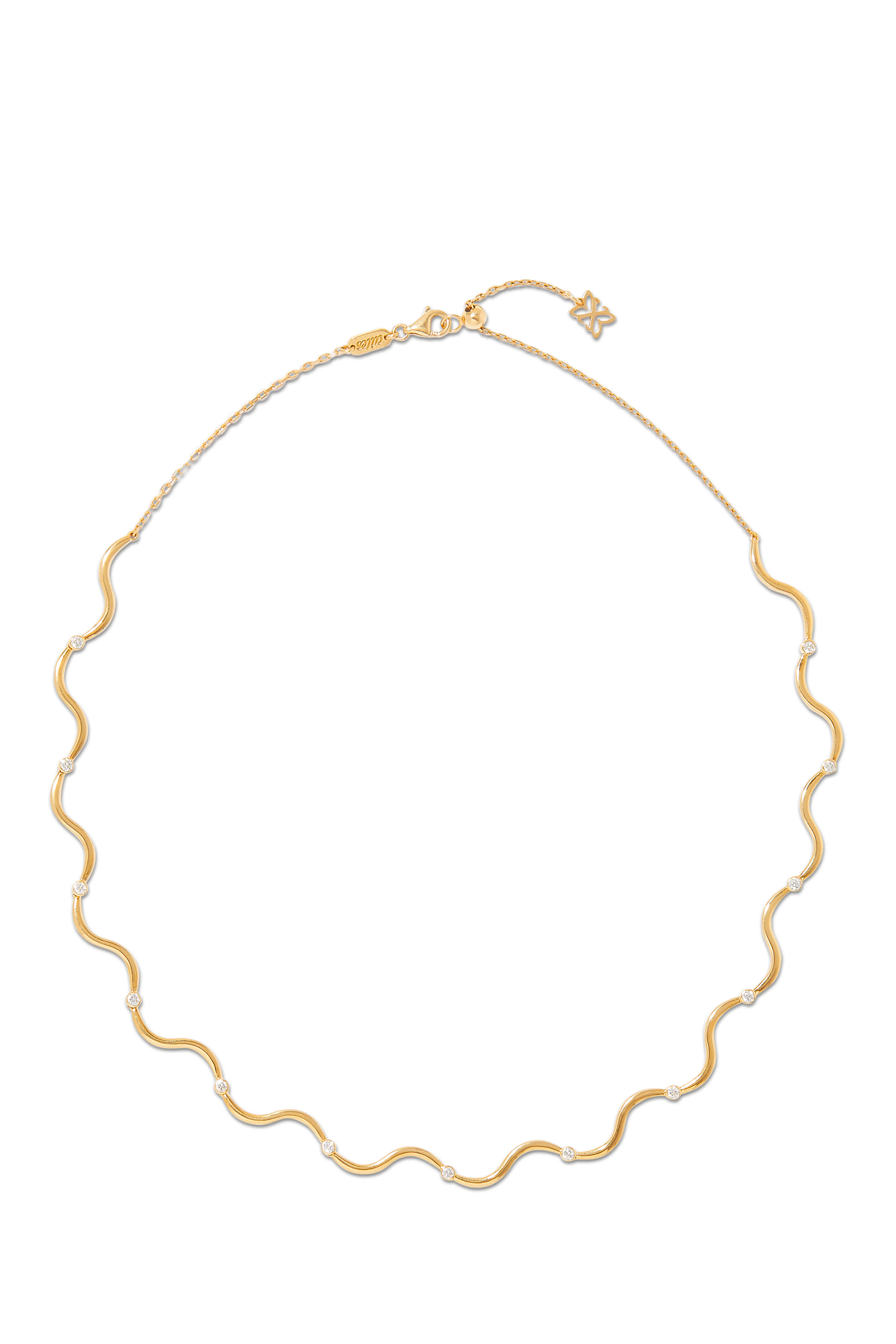 Wave Choker, 18k Yellow Gold