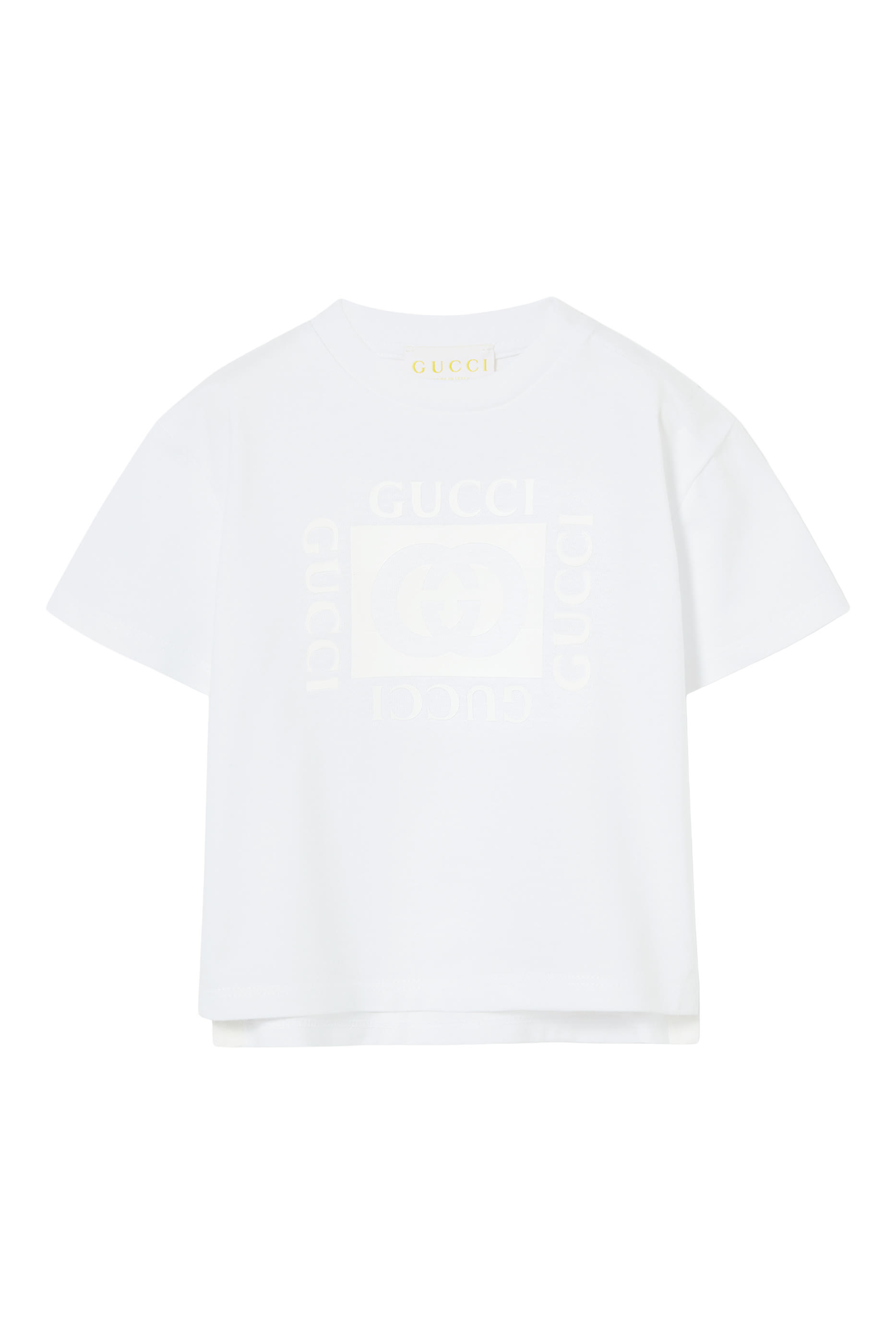Kids Interlocking G Striped Print T-Shirt