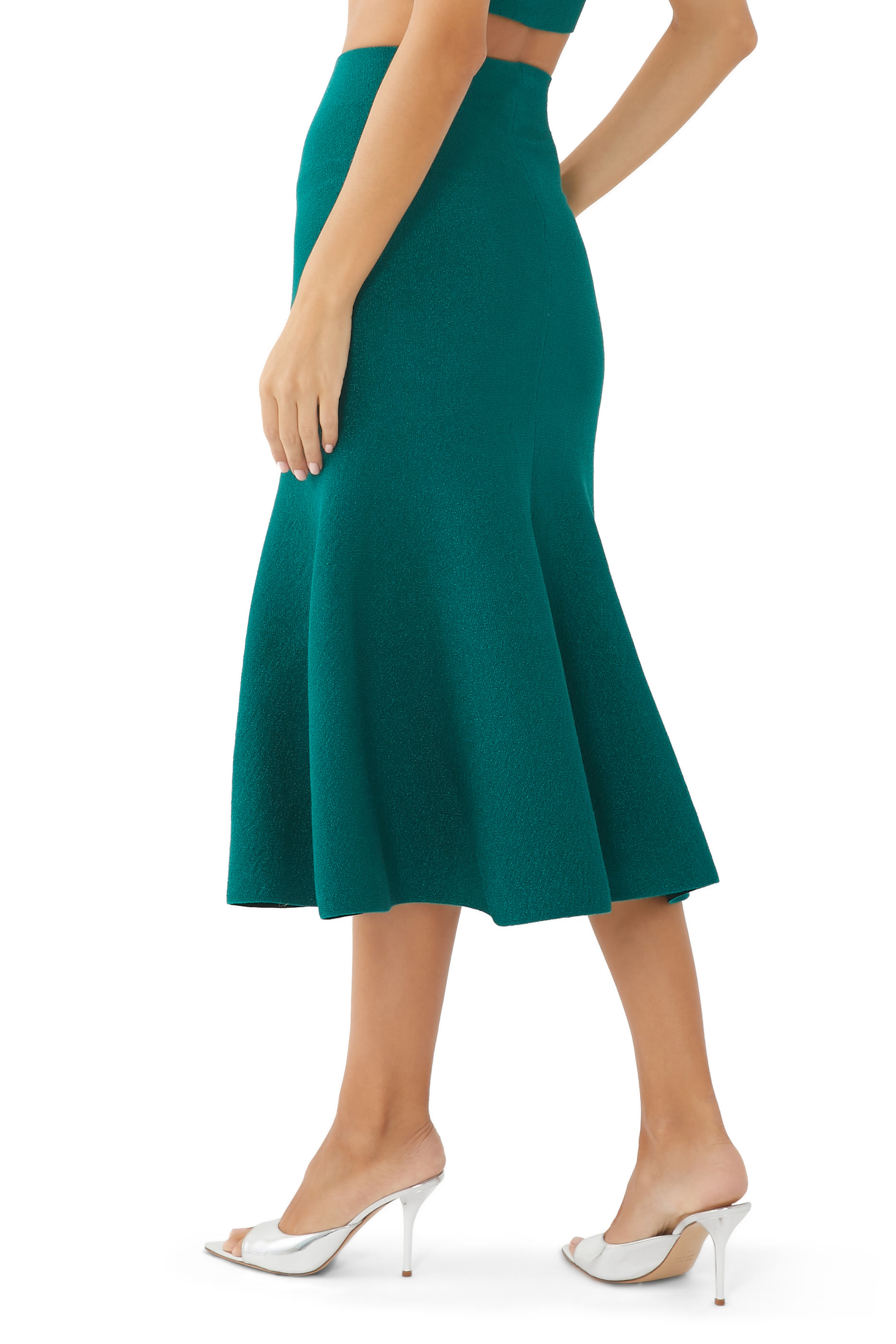 VB Body Flared Lurex Skirt