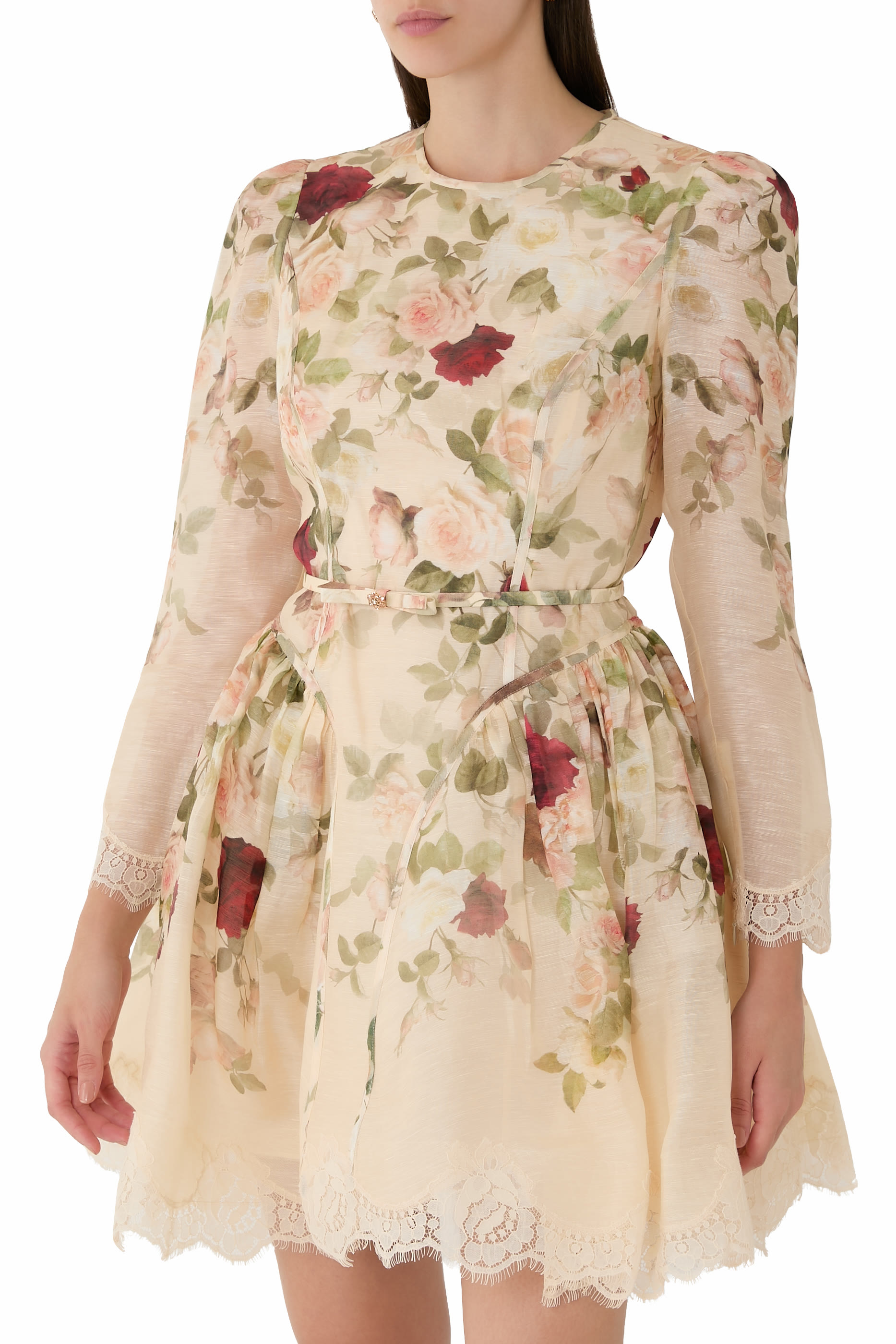 Hypnotic Lace Trim Mini Dress