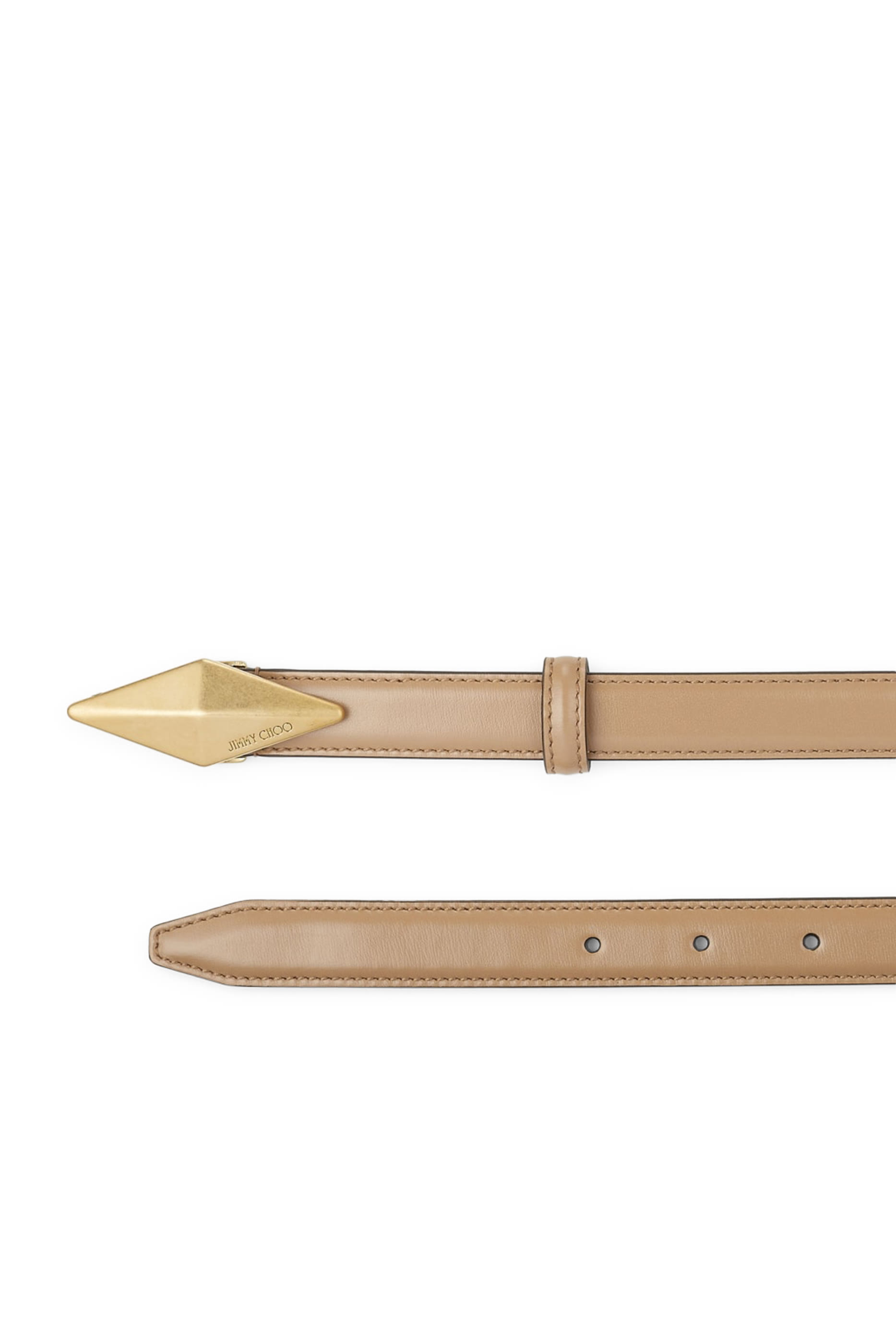 Diamond Calf Leather Clasp Belt